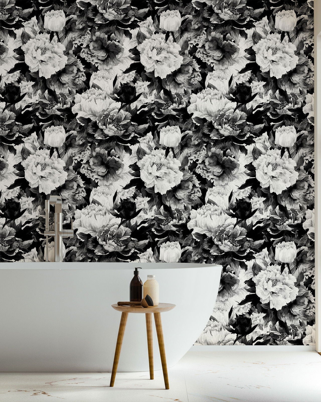 Dense Flowerfield Peel and Stick Wallpaper, Removable Wallpaper, Traditional Wallpaper | DeccoPrint