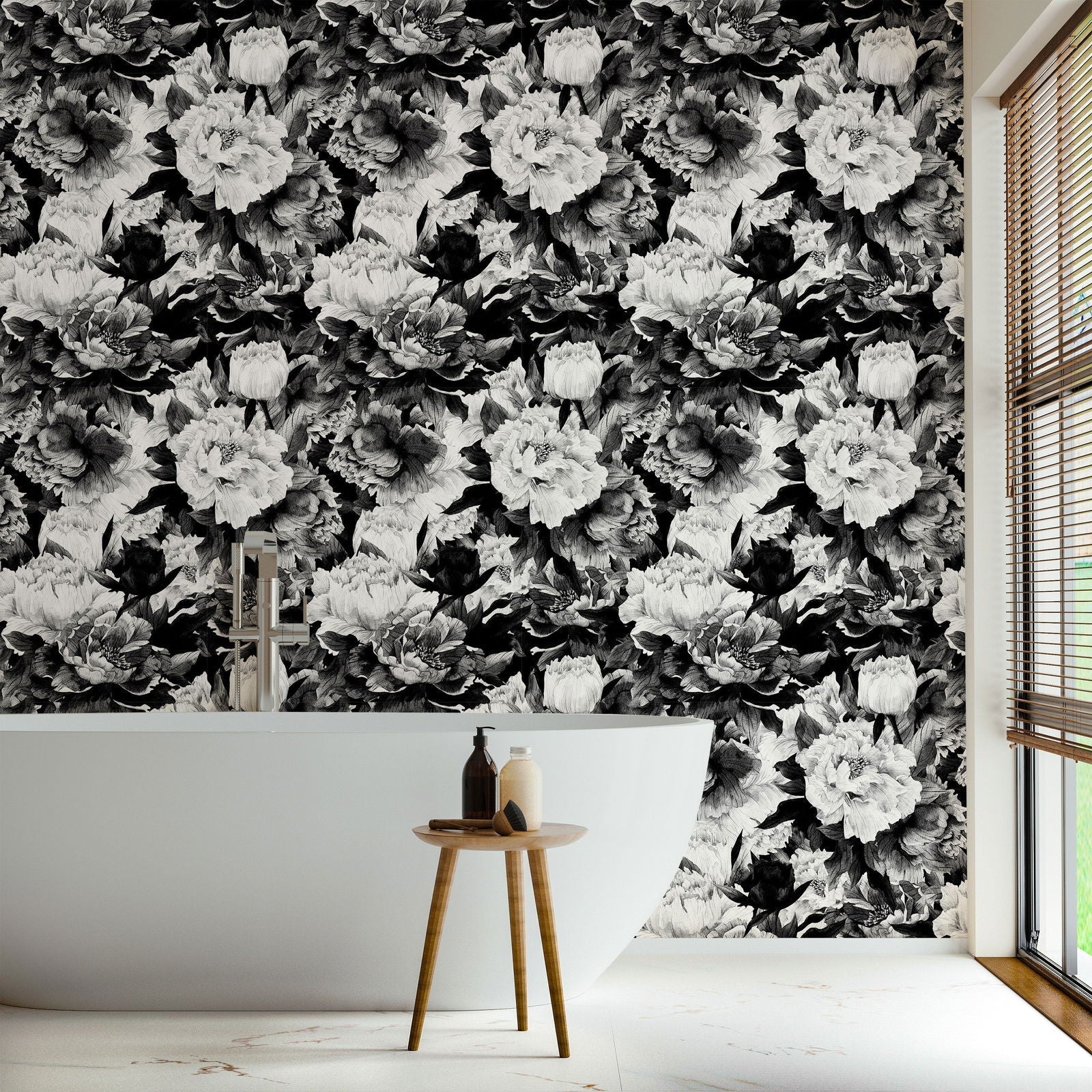 Dense Flowerfield Peel and Stick Wallpaper, Removable Wallpaper, Traditional Wallpaper | DeccoPrint