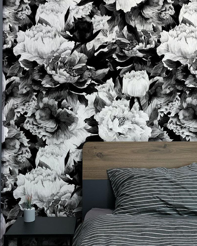 Dense Flowerfield Peel and Stick Wallpaper, Removable Wallpaper, Traditional Wallpaper | DeccoPrint