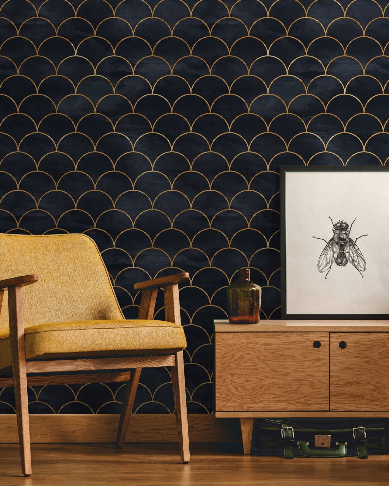 Chic Deco Peel and Stick Wallpaper, Removable Wallpaper, Traditional Wallpaper | DeccoPrint