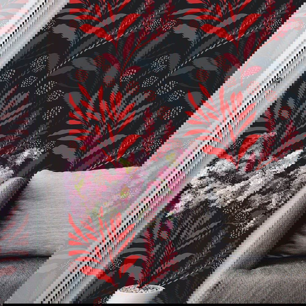Dramatic Botanical Peel and Stick Wallpaper, Removable Wallpaper, Traditional Wallpaper | DeccoPrint
