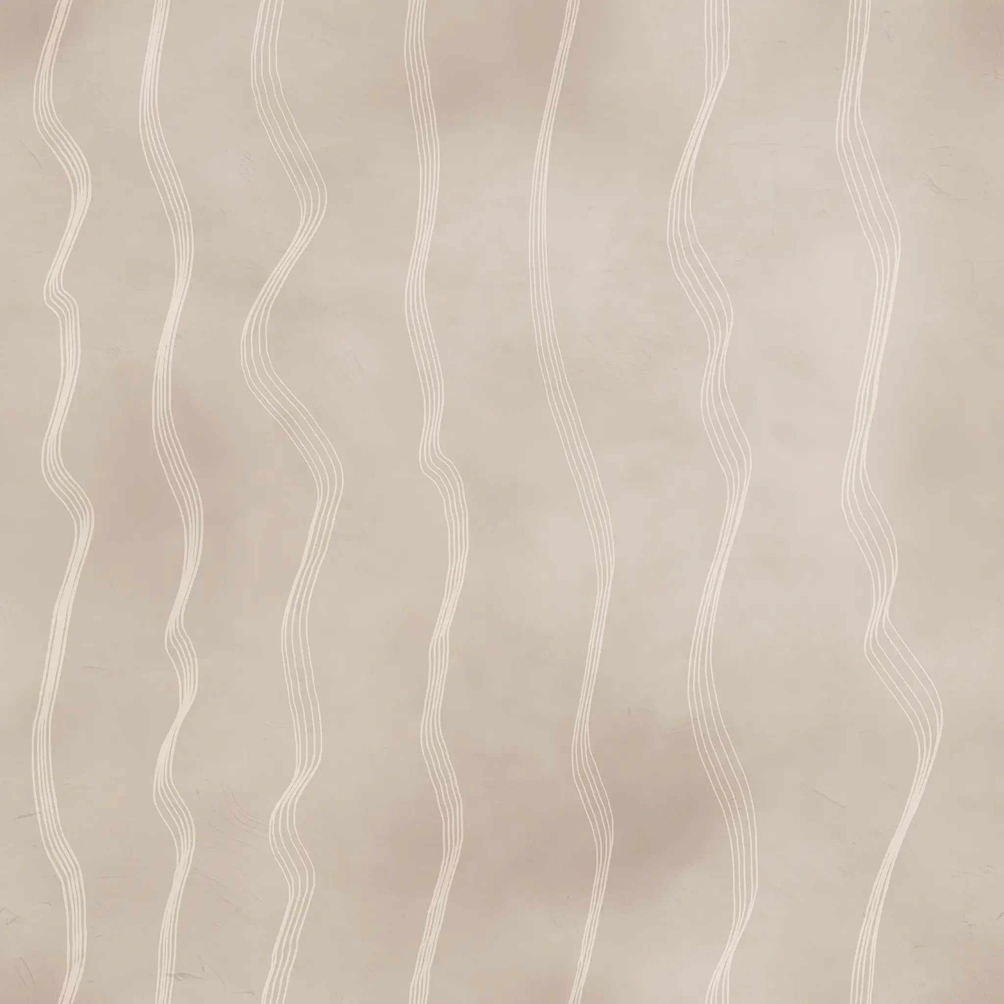 Beige wallpaper pattern with vertical wavy lines