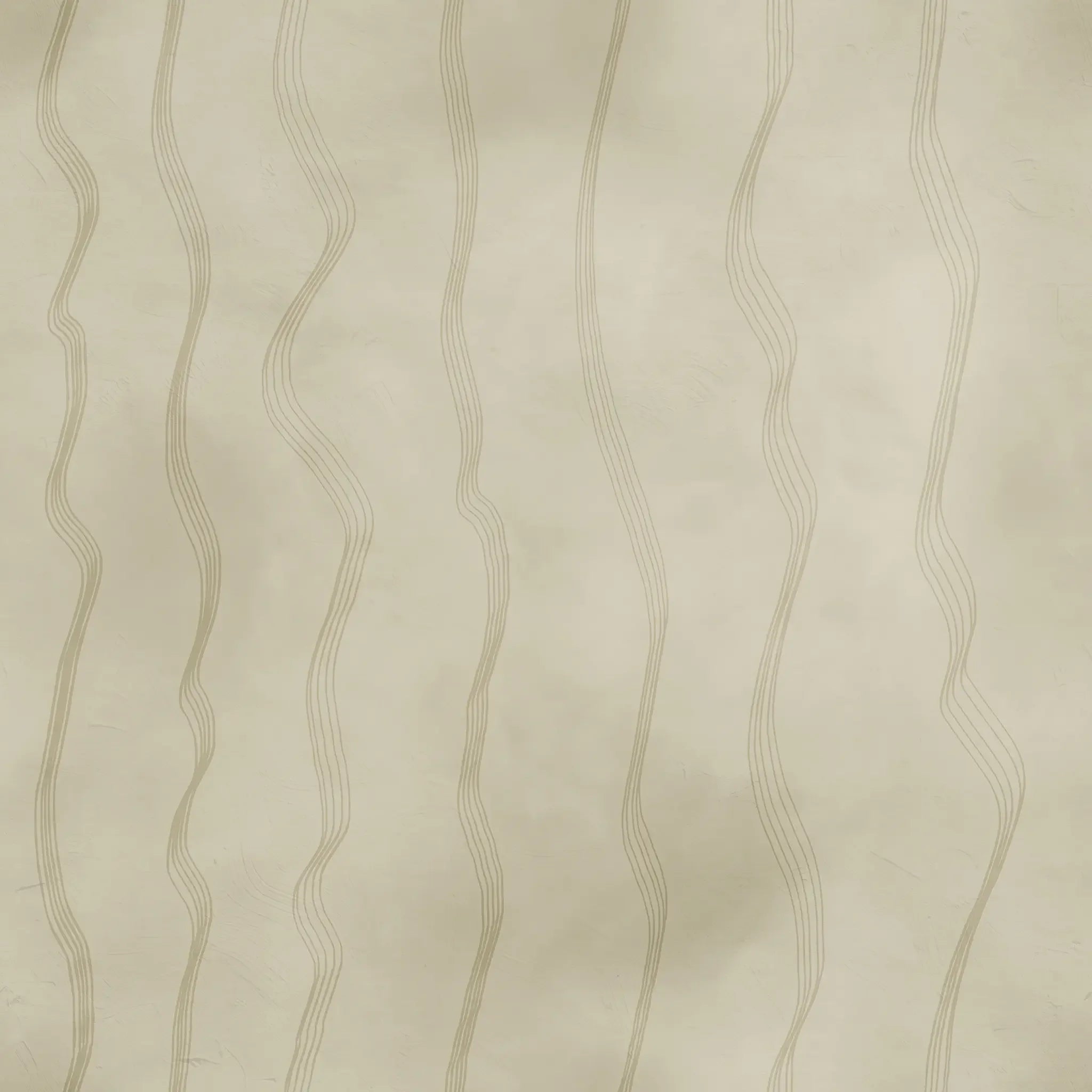 Beige wallpaper with wavy lines pattern
