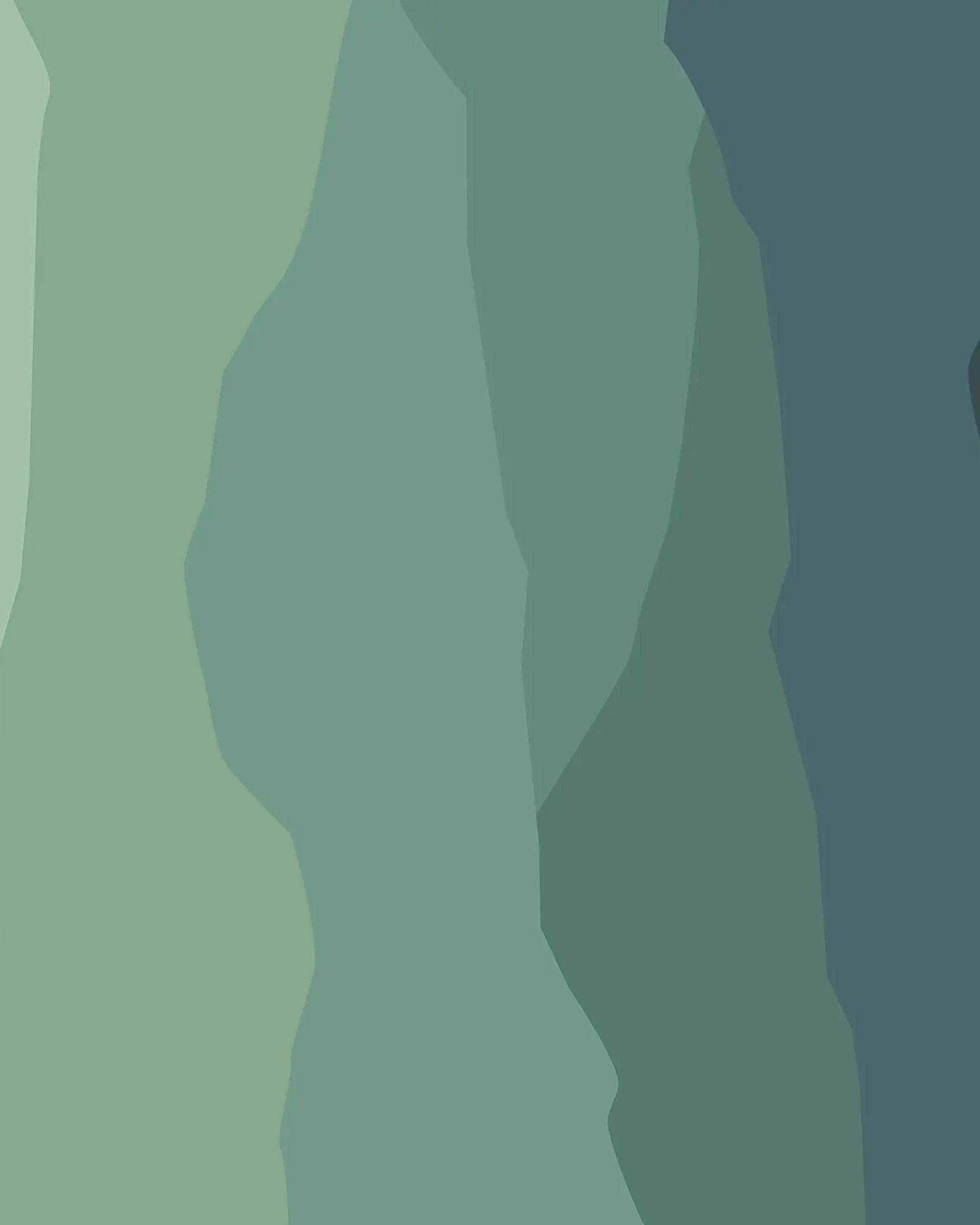 Abstract pattern of wavy lines in green and blue on a light background