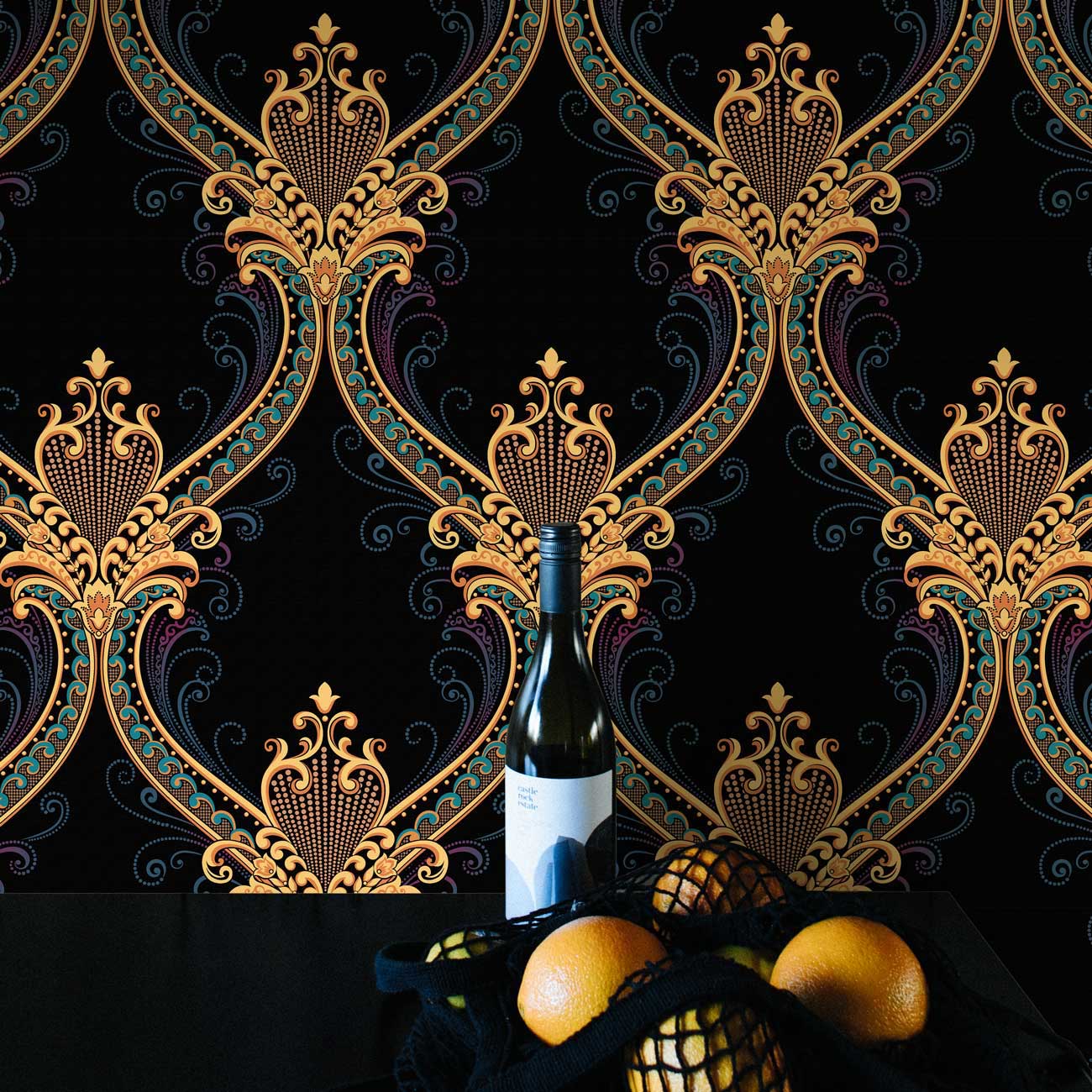 Elegant Curves Peel and Stick Wallpaper, Removable Wallpaper, Traditional Wallpaper | DeccoPrint