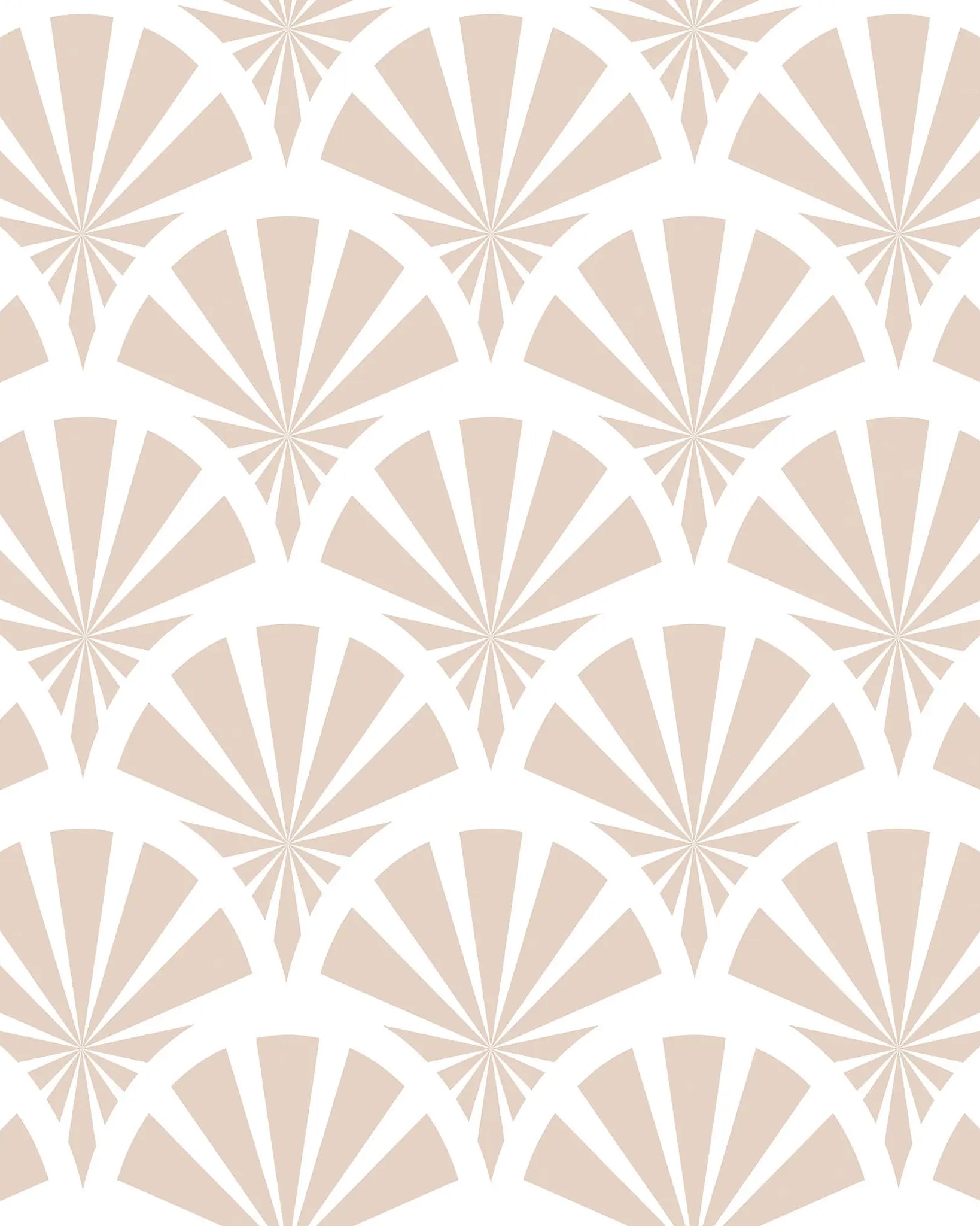 Pattern of beige geometric shapes on a white background