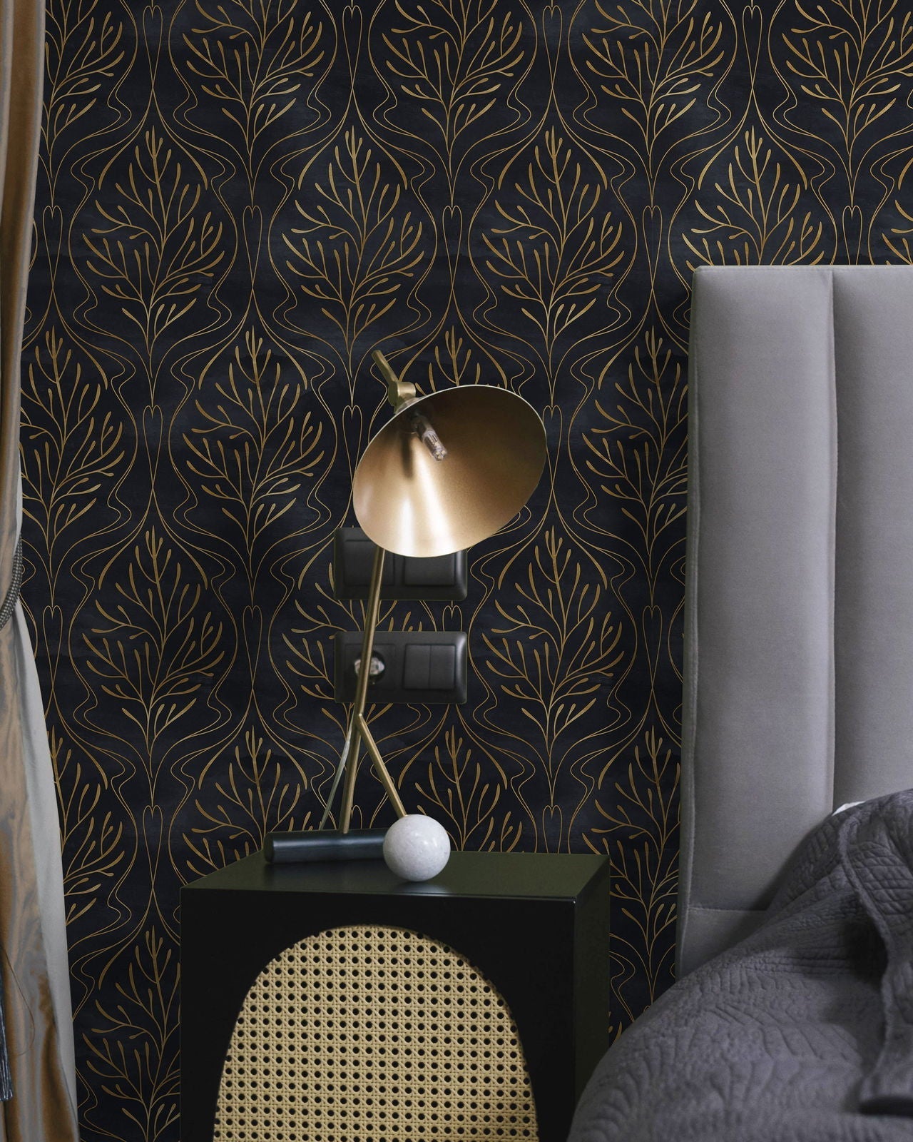 Elegant Foliage Peel and Stick Wallpaper, Removable Wallpaper, Traditional Wallpaper | DeccoPrint