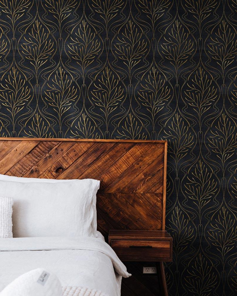 Elegant Foliage Peel and Stick Wallpaper, Removable Wallpaper, Traditional Wallpaper | DeccoPrint