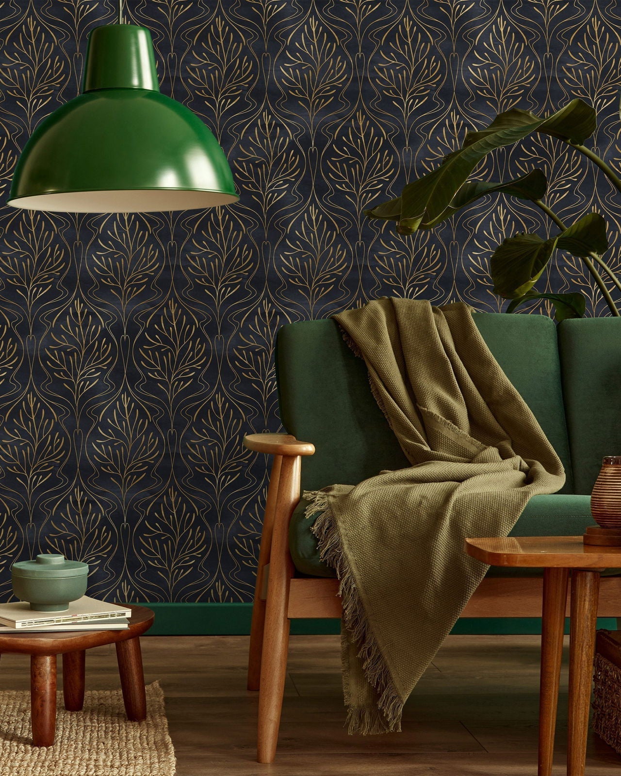 Elegant Foliage Peel and Stick Wallpaper, Removable Wallpaper, Traditional Wallpaper | DeccoPrint