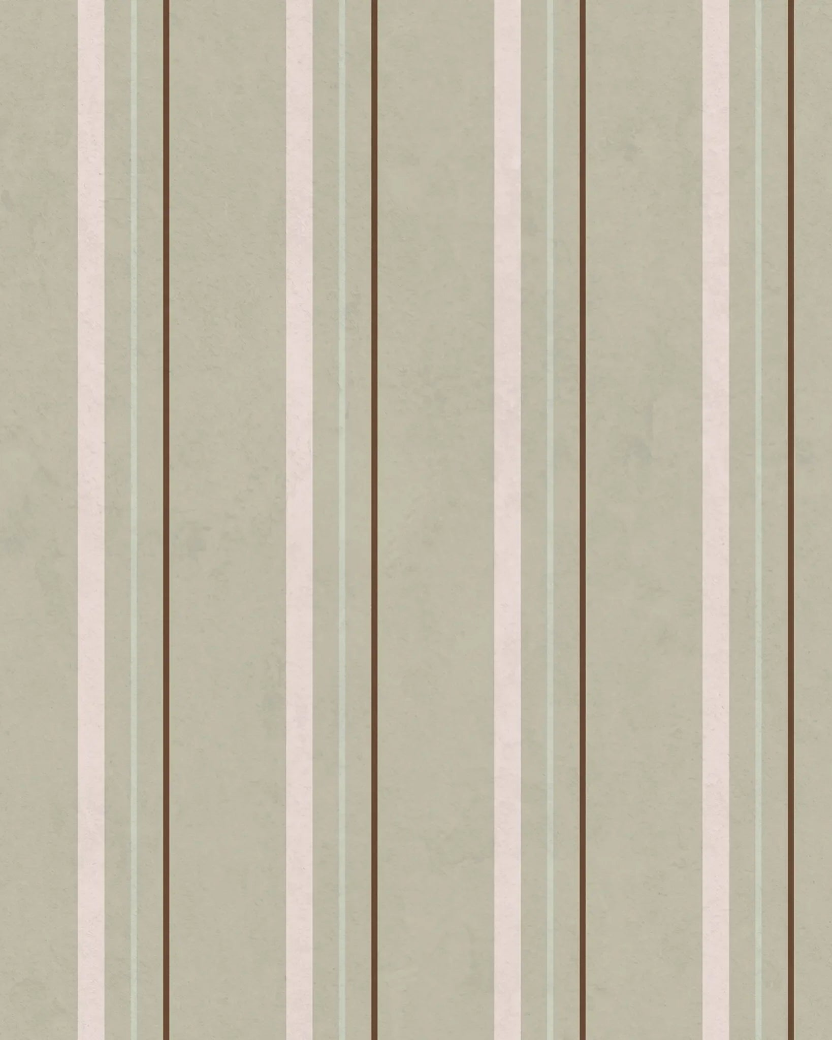 Green wallpaper pattern with thin pink and brown stripes
