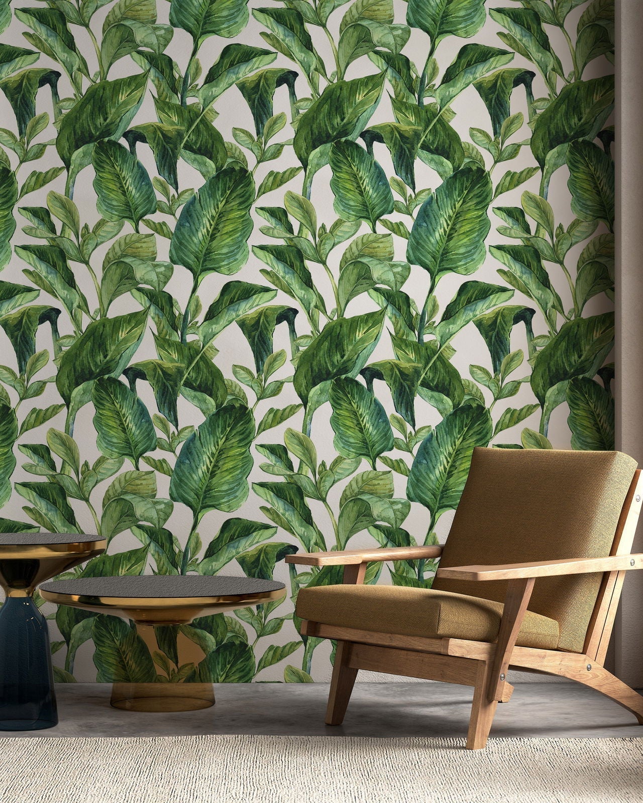 Exotic Greenery Peel and Stick Wallpaper, Removable Wallpaper, Traditional Wallpaper | DeccoPrint