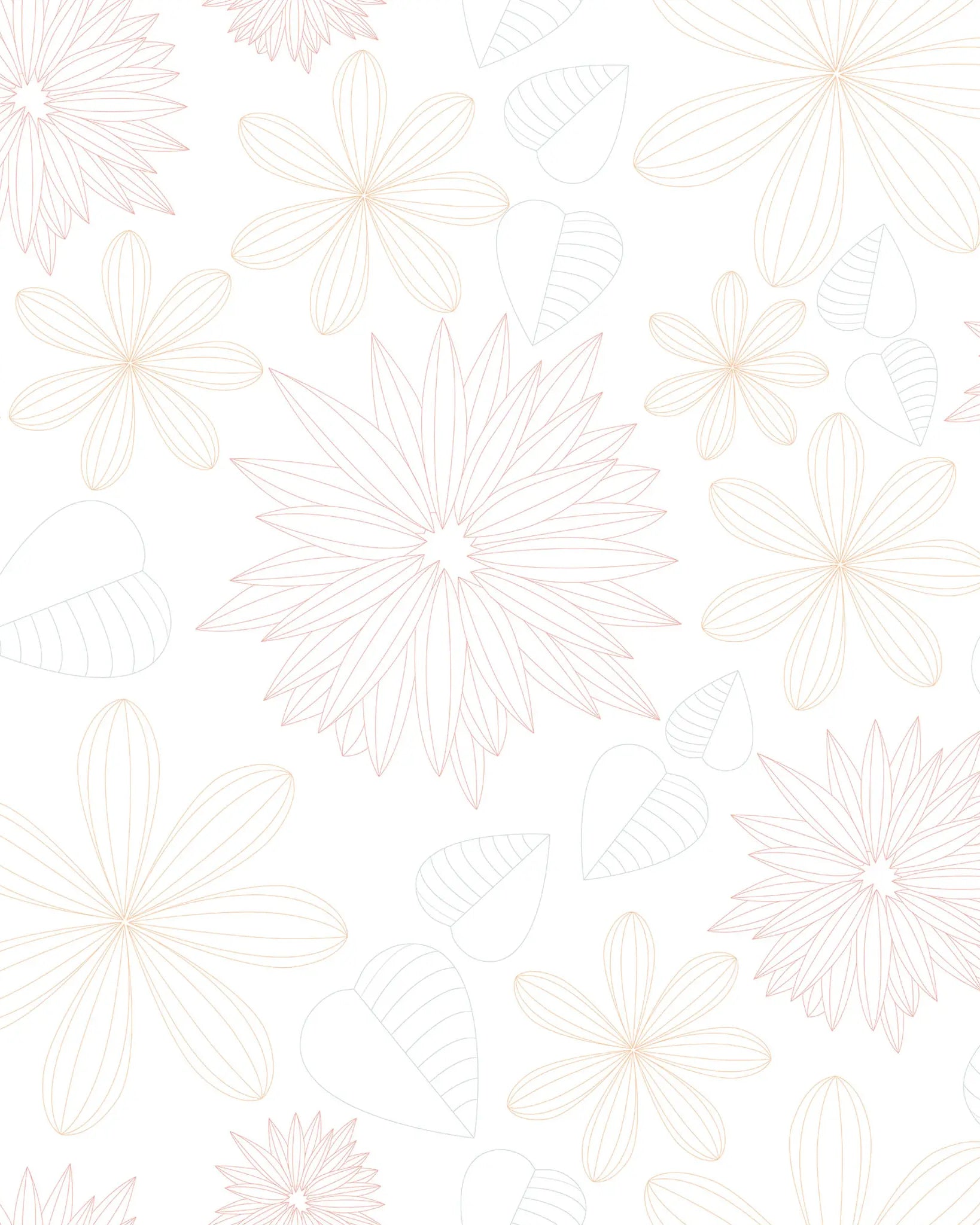 Pattern of white flowers on a white background