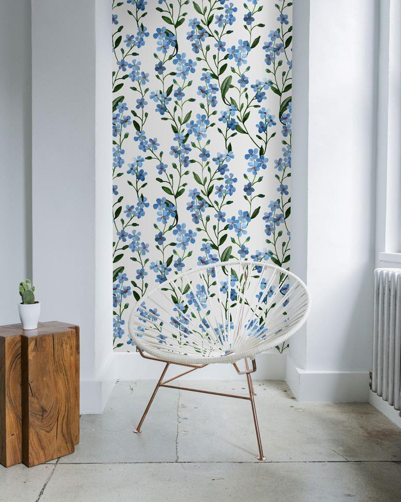 Wildflowers Peel and Stick Wallpaper, Removable Wallpaper, Traditional Wallpaper | DeccoPrint