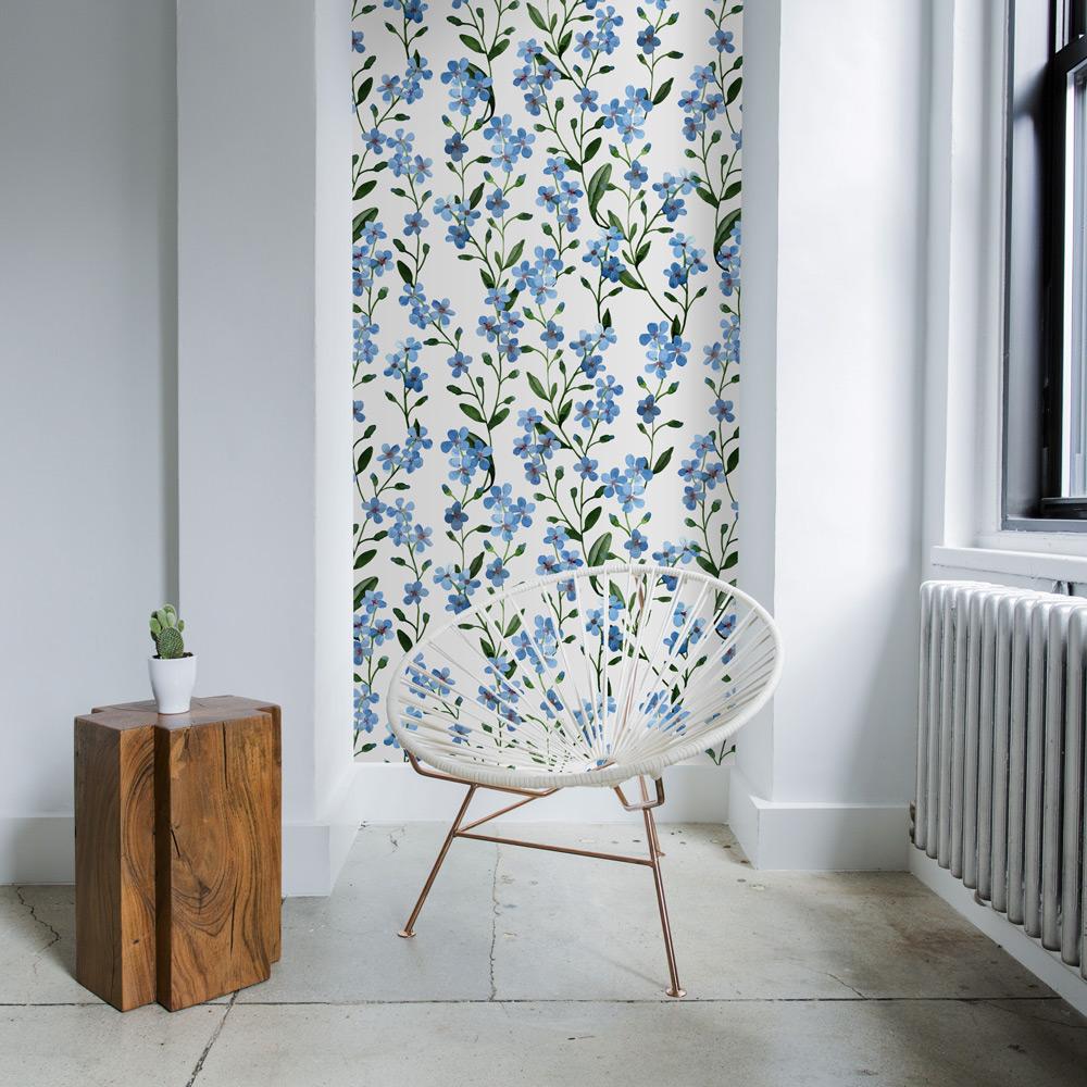 Wildflowers Peel and Stick Wallpaper, Removable Wallpaper, Traditional Wallpaper | DeccoPrint