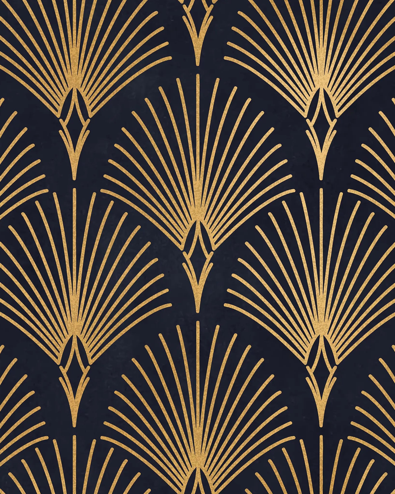 Gold geometric pattern on a black background
