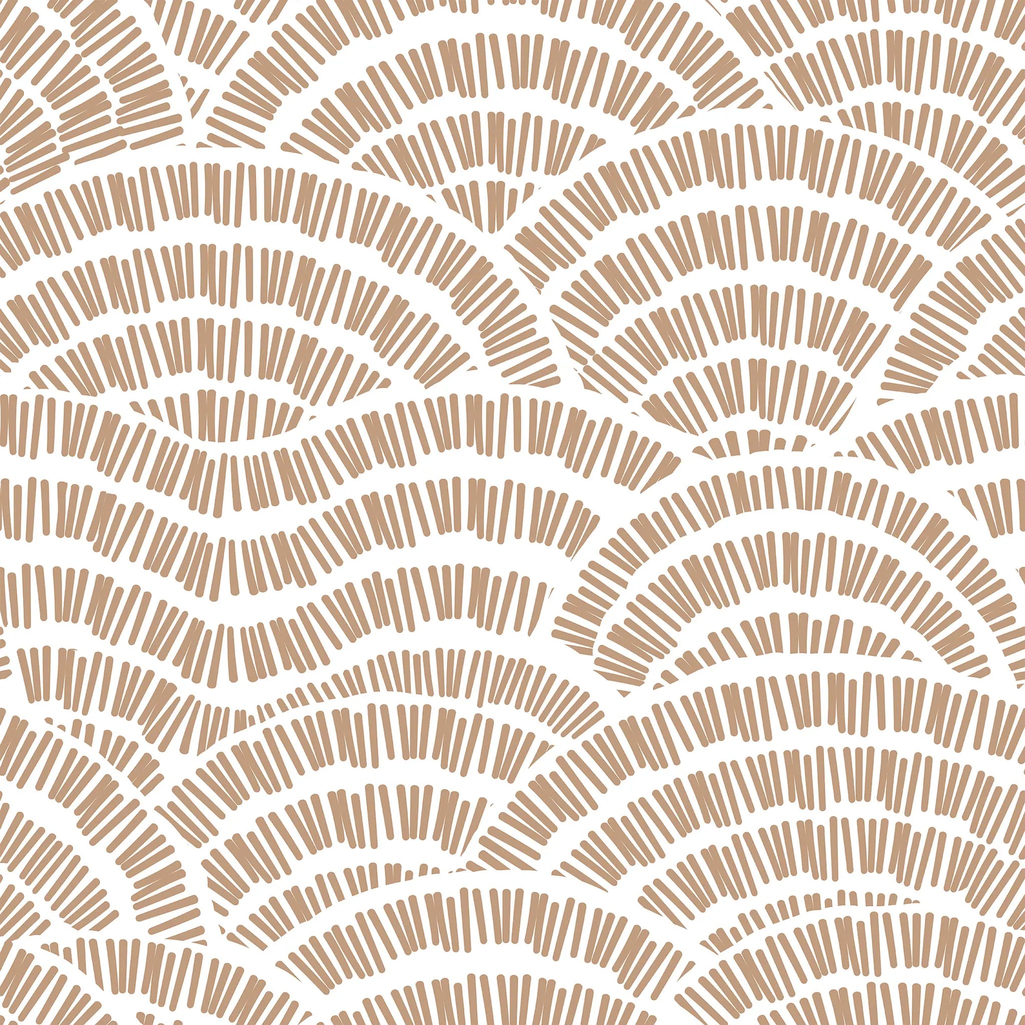 Pattern of curved lines in brown on a white background