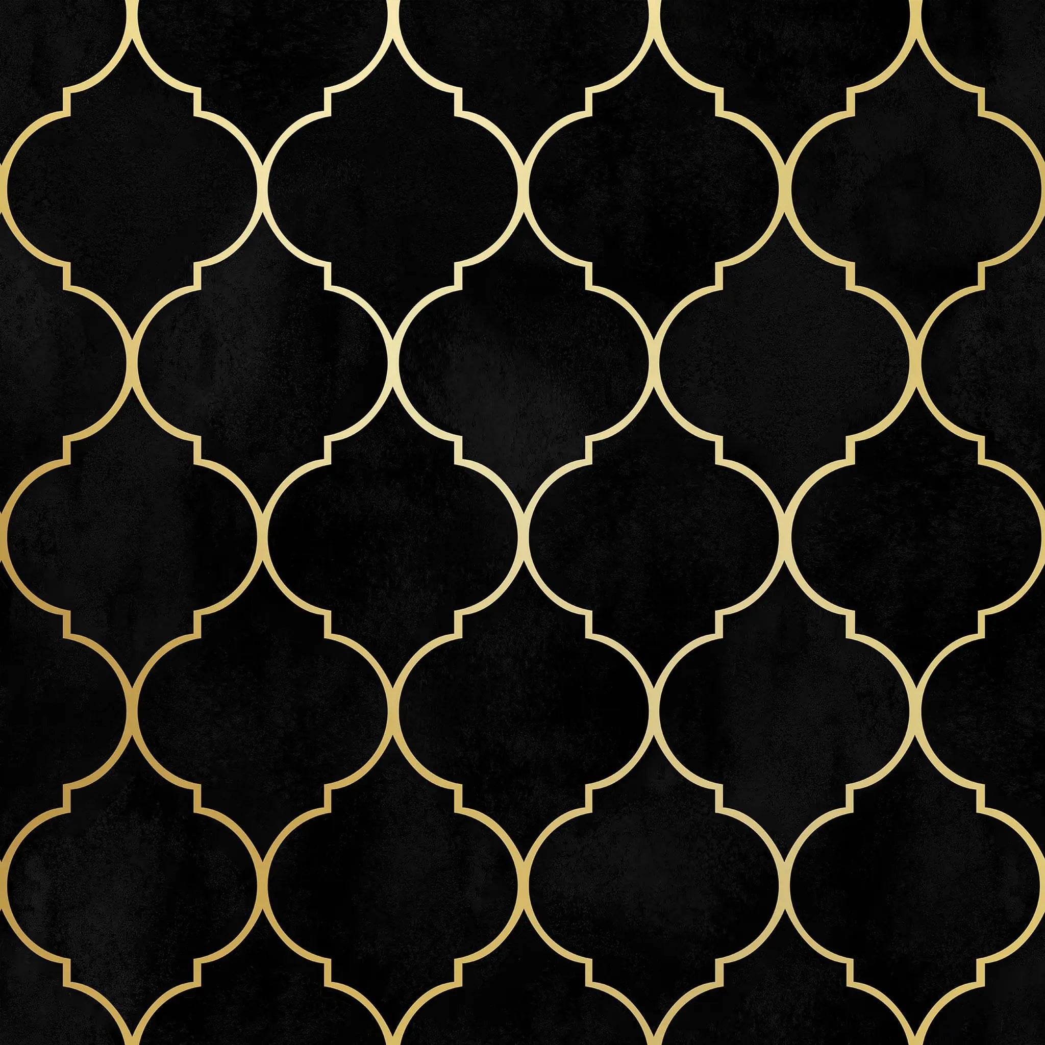 Gold geometric pattern on a black background