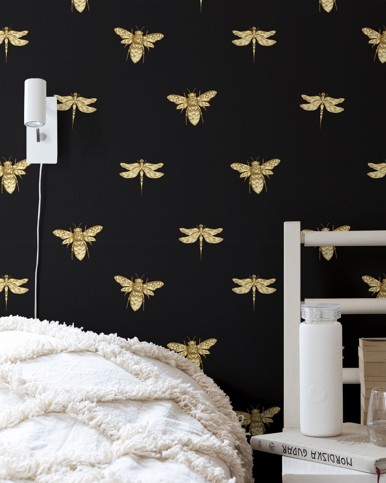 Golden Beetles Peel and Stick Wallpaper, Removable Wallpaper, Traditional Wallpaper | DeccoPrint
