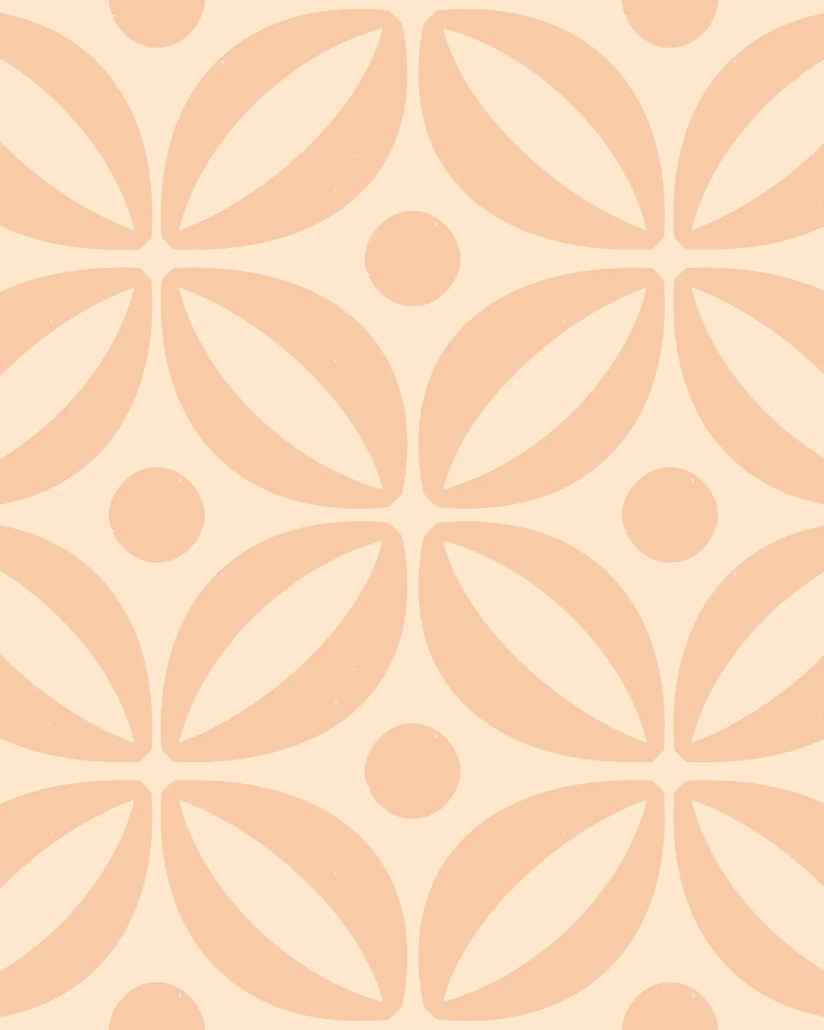 Pattern of interlocking shapes on a beige background