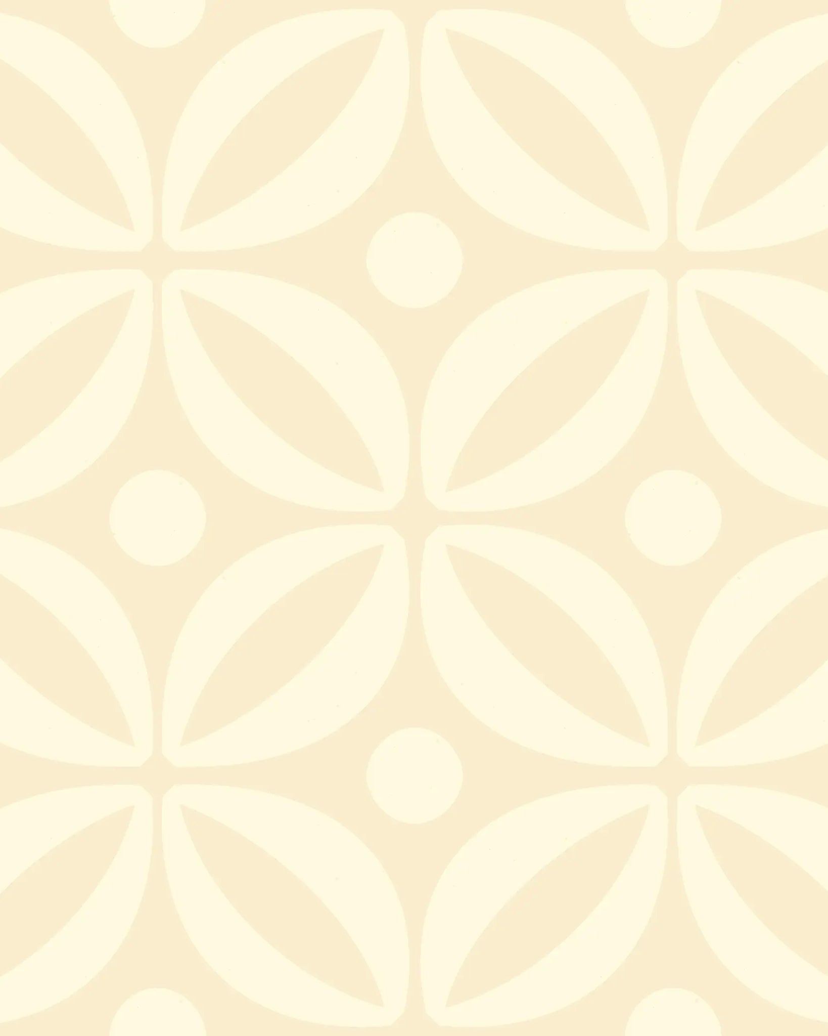 Beige patterned wallpaper with a geometric design