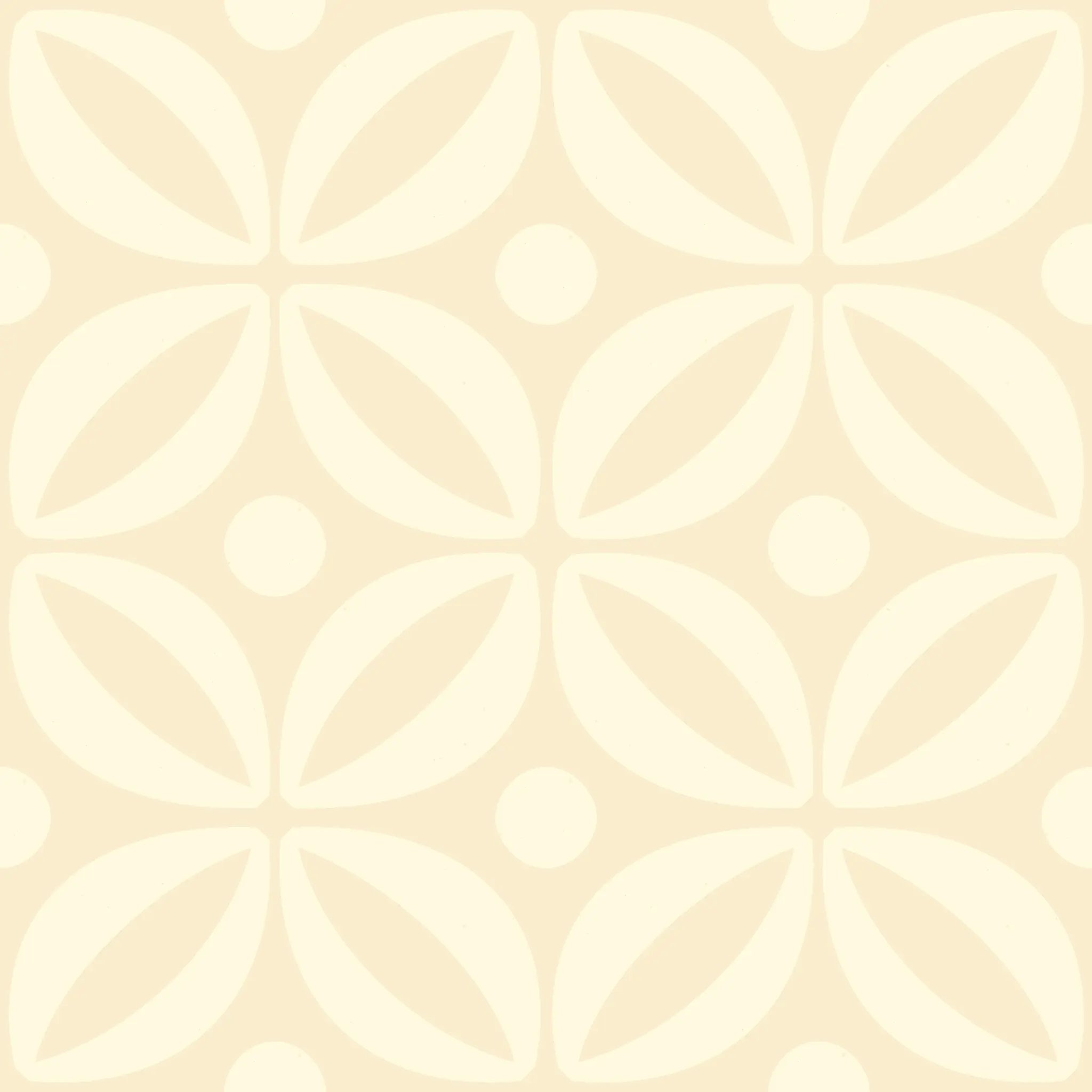 Beige patterned wallpaper with a geometric design