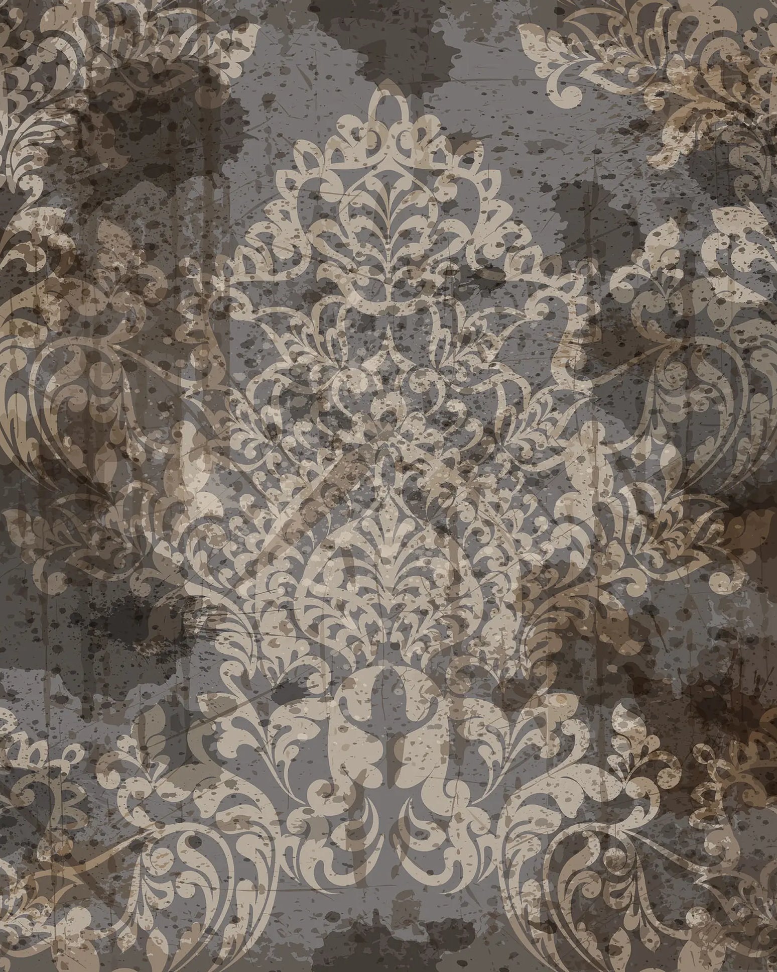 Decorative pattern with intricate designs on a textured background
