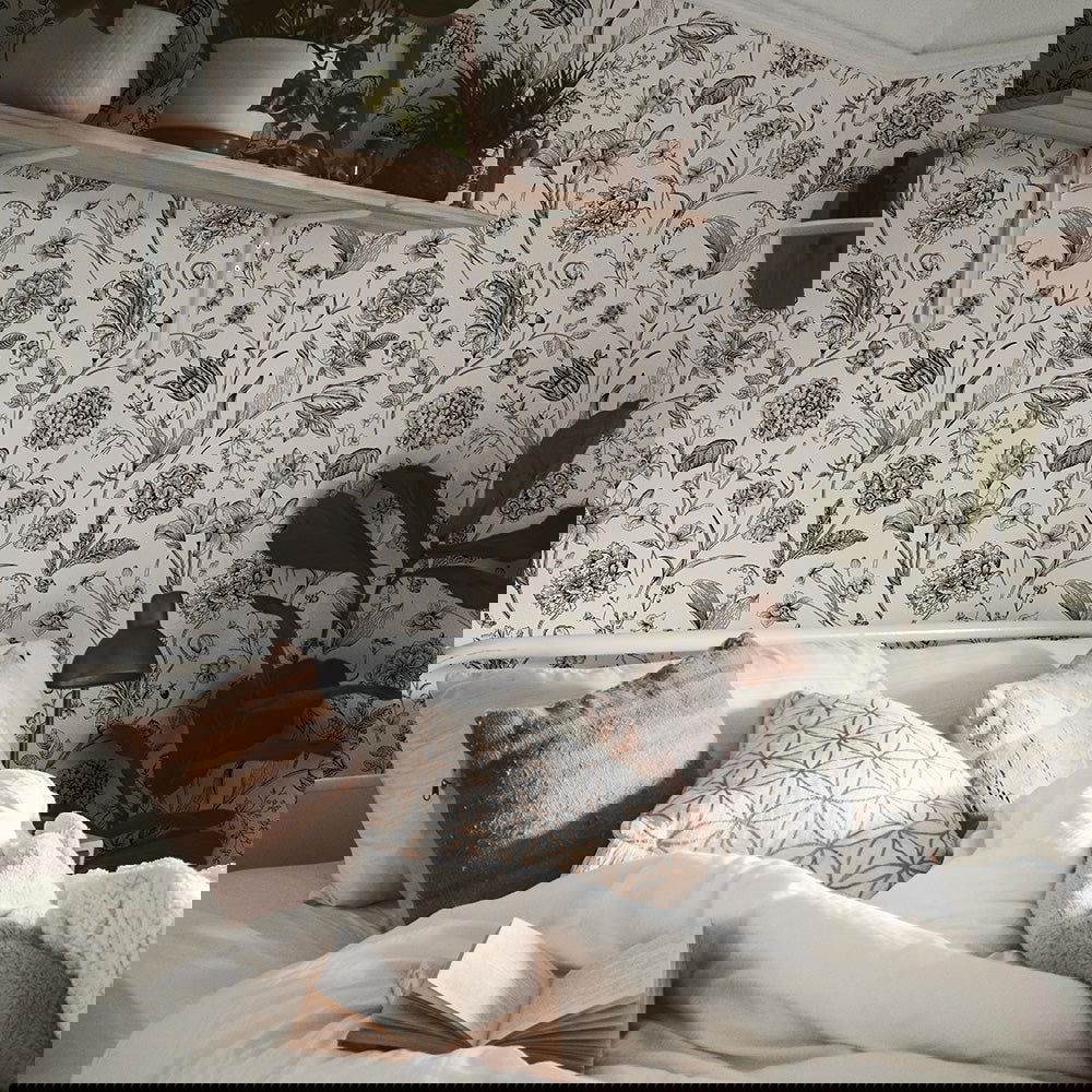 Historical Flowers Peel and Stick Wallpaper, Removable Wallpaper, Traditional Wallpaper | DeccoPrint