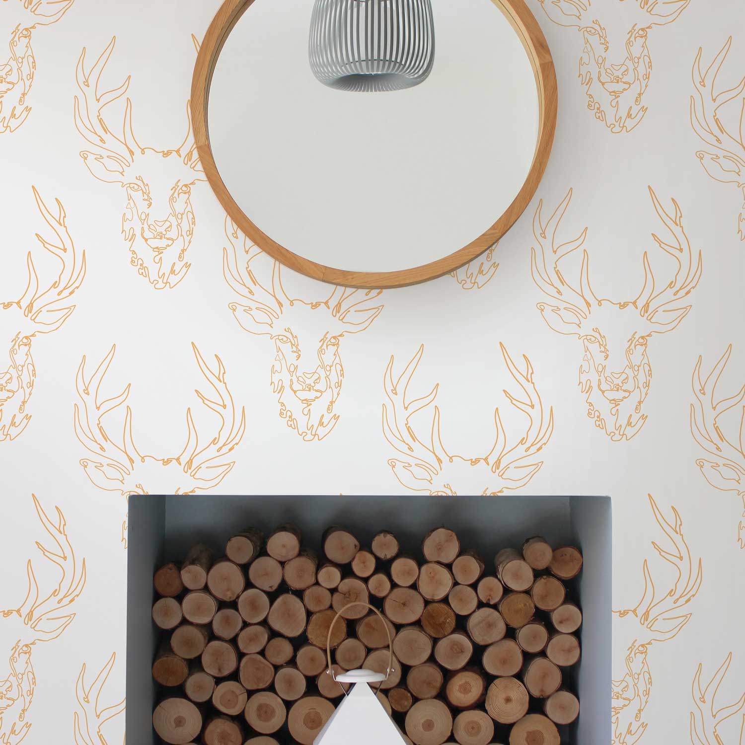 Honey Deer Peel and Stick Wallpaper, Removable Wallpaper, Traditional Wallpaper | DeccoPrint