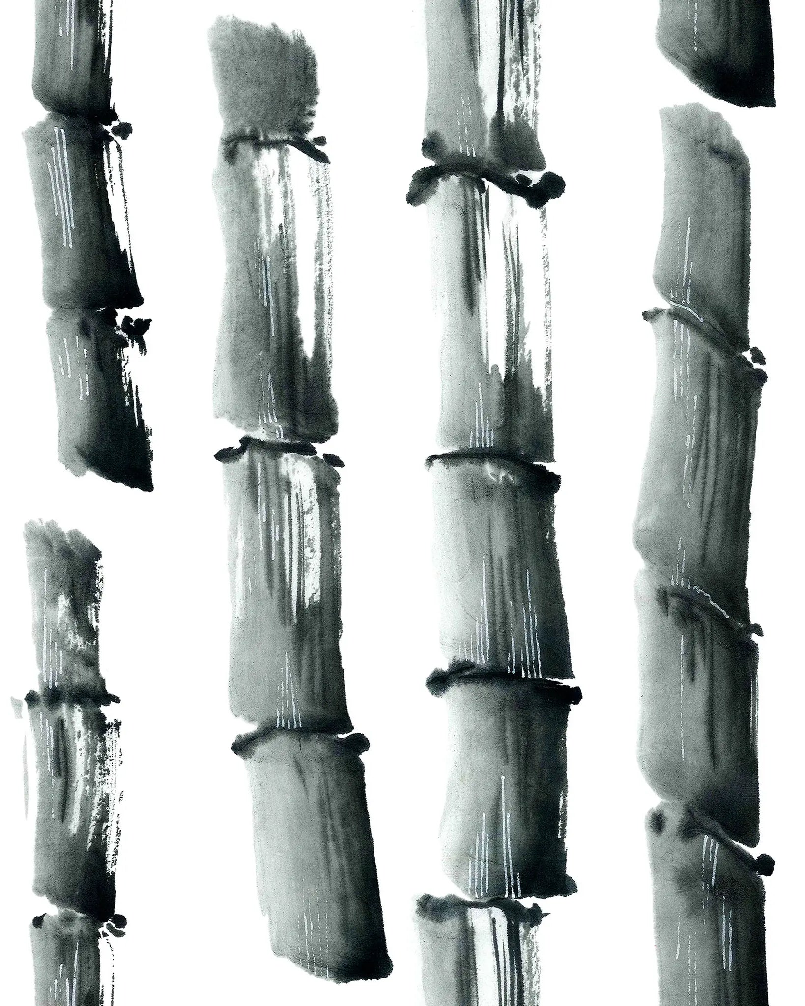 Black and white brushstroke pattern