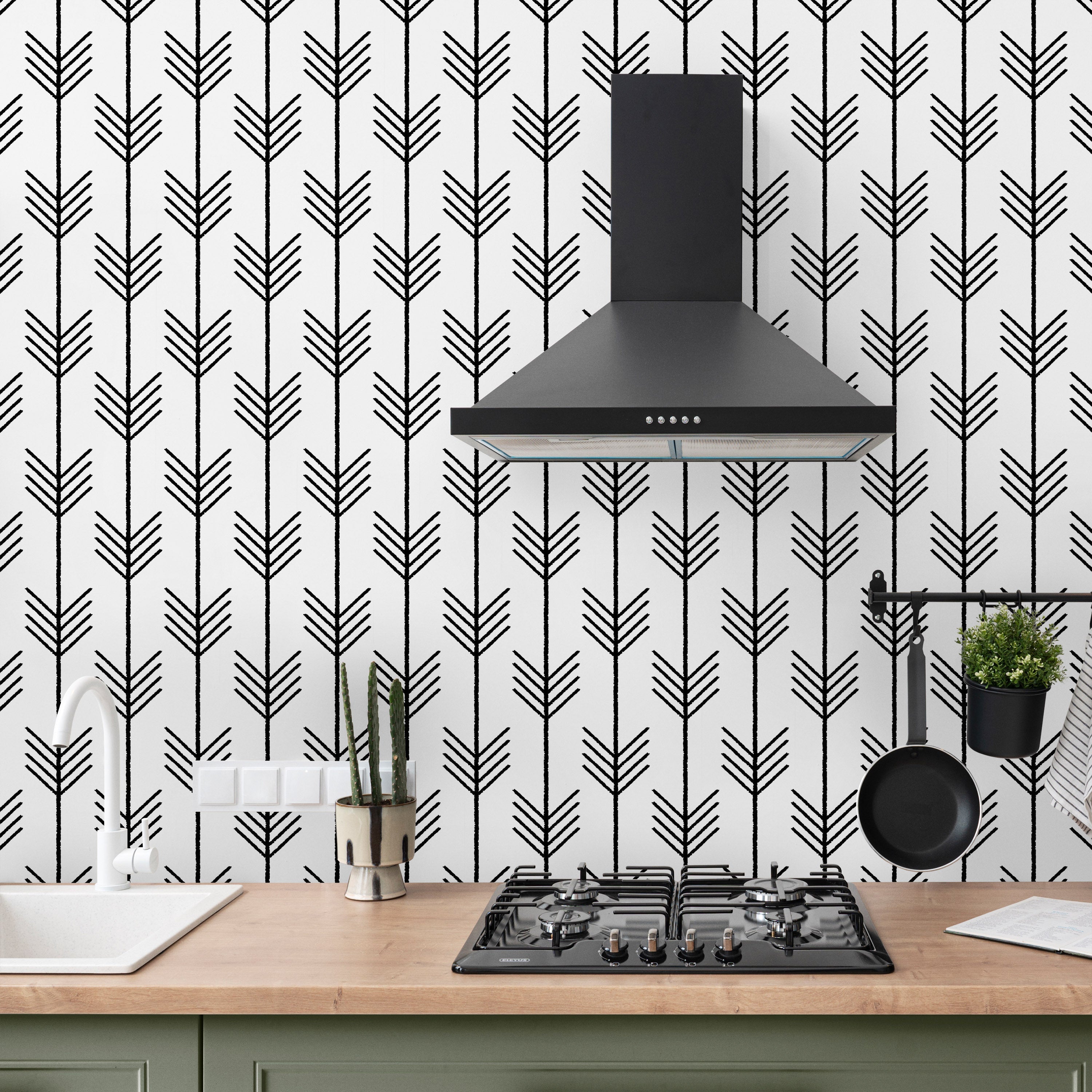Precise Arrows Peel and Stick Wallpaper, Removable Wallpaper, Traditional Wallpaper | DeccoPrint