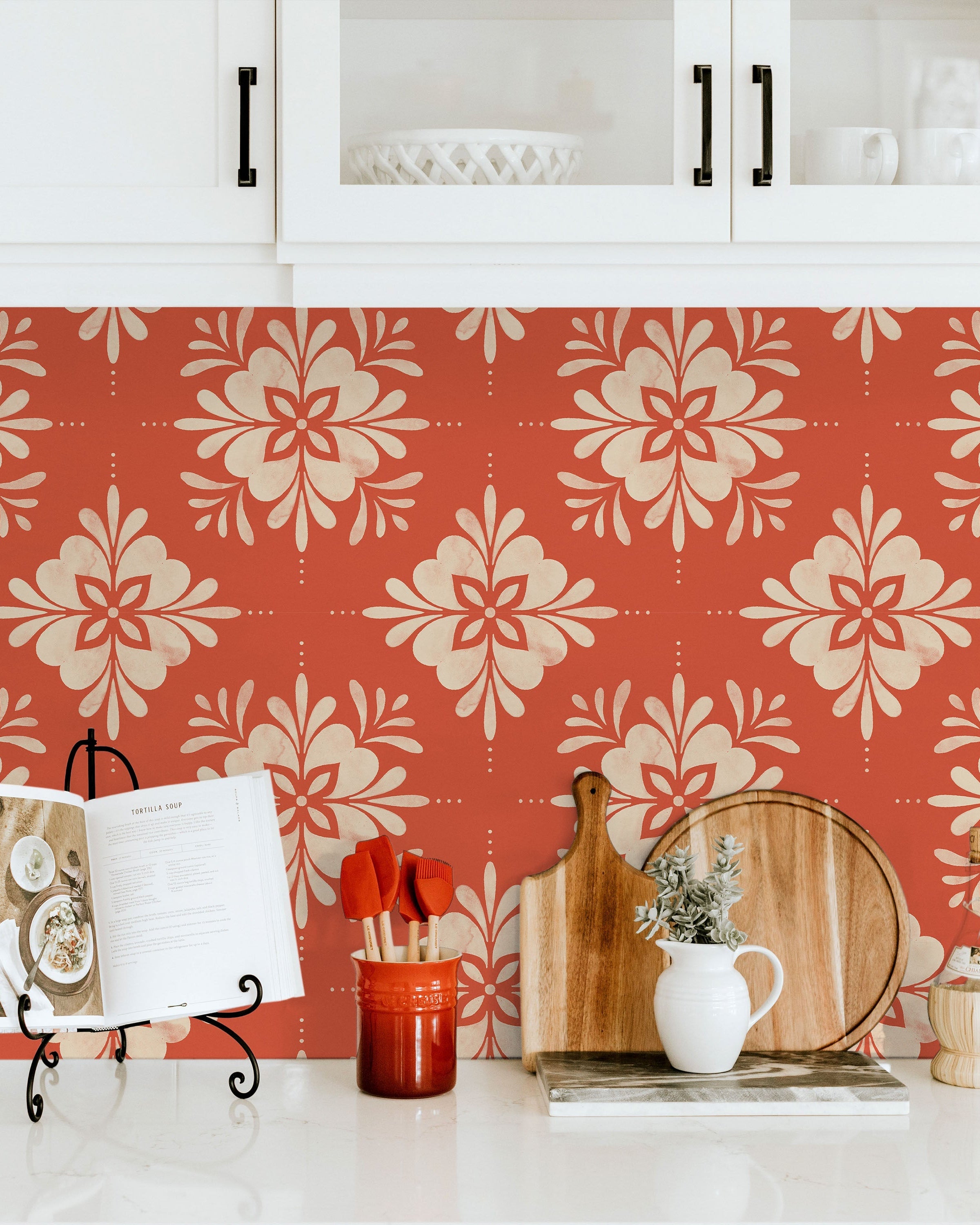 Aria Mandala Peel and Stick Wallpaper, Removable Wallpaper, Traditional Wallpaper - Desert Clay | DeccoPrint