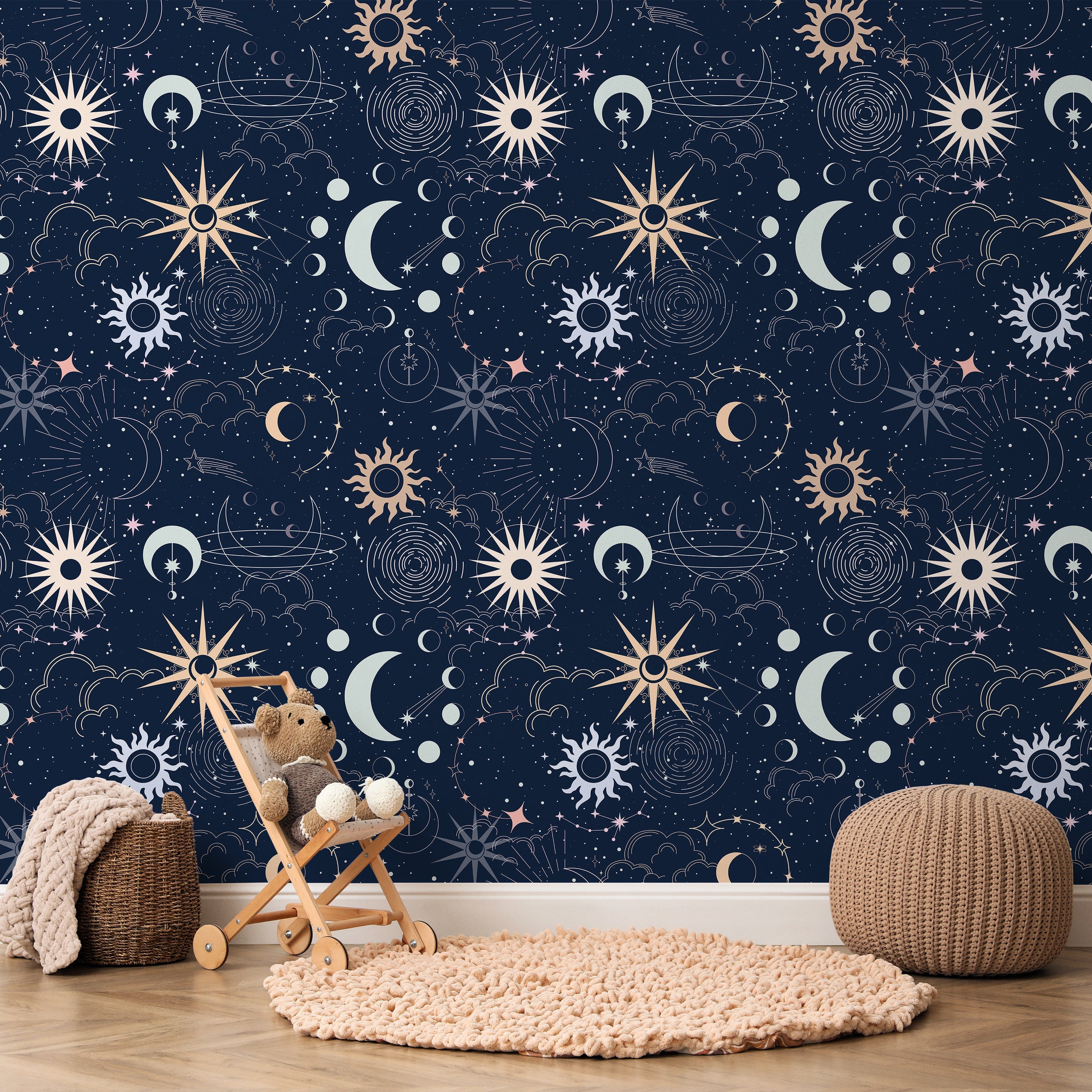 Among the Stars Peel and Stick Wallpaper, Removable Wallpaper, Traditional Wallpaper | DeccoPrint