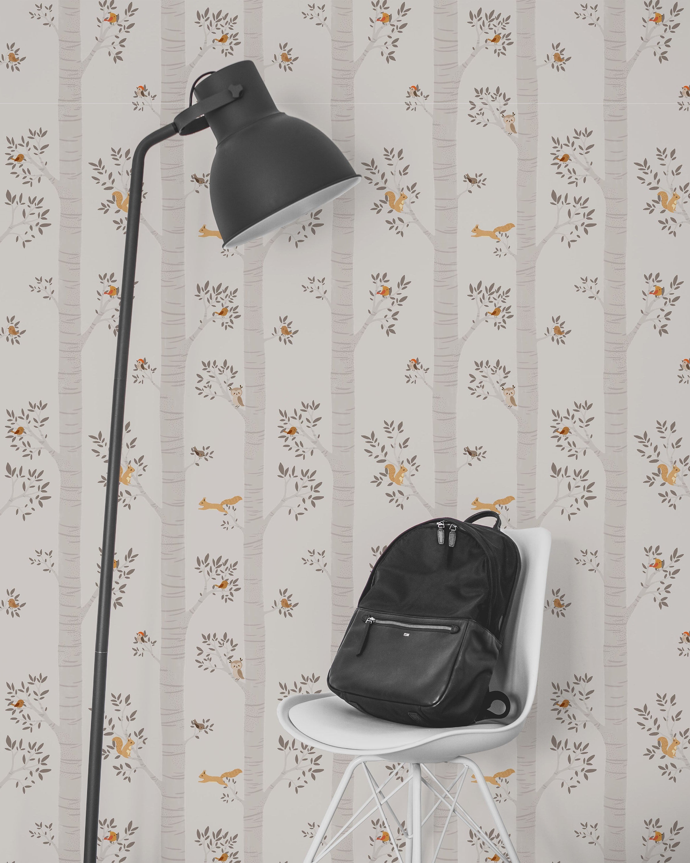 Treetop Tales Peel and Stick Wallpaper, Removable Wallpaper, Traditional Wallpaper - Warm Gray | DeccoPrint