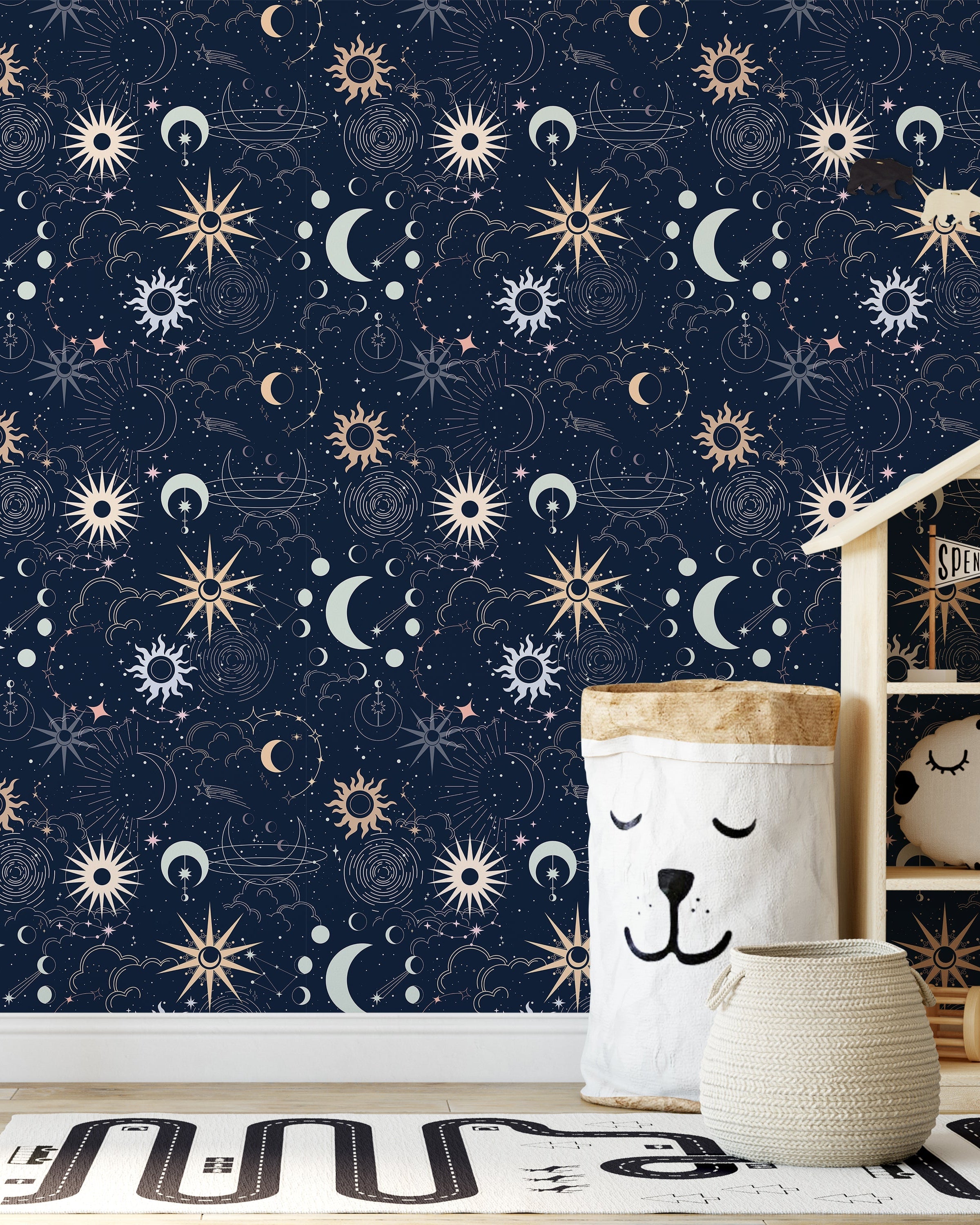Among the Stars Peel and Stick Wallpaper, Removable Wallpaper, Traditional Wallpaper | DeccoPrint