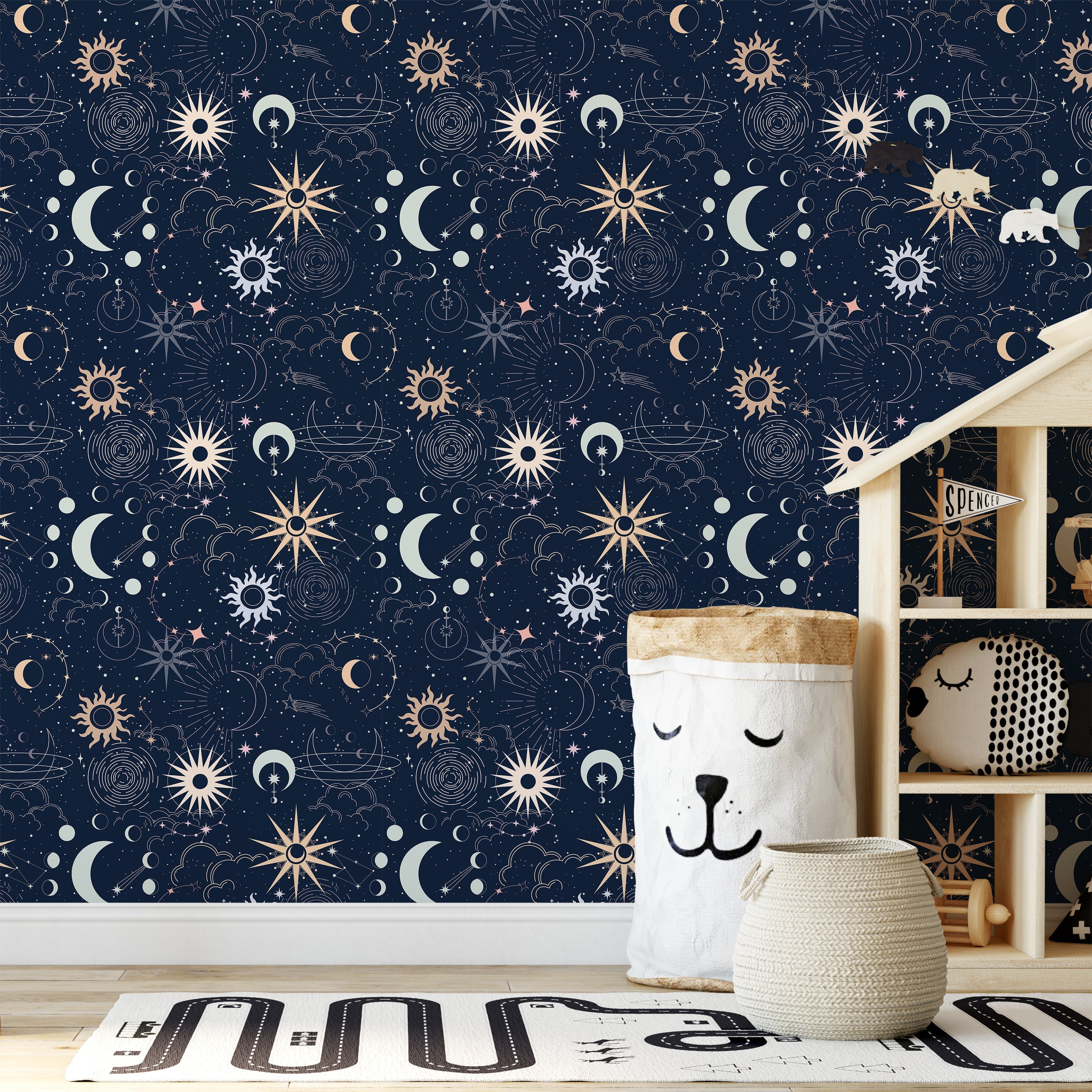 Among the Stars Peel and Stick Wallpaper, Removable Wallpaper, Traditional Wallpaper | DeccoPrint