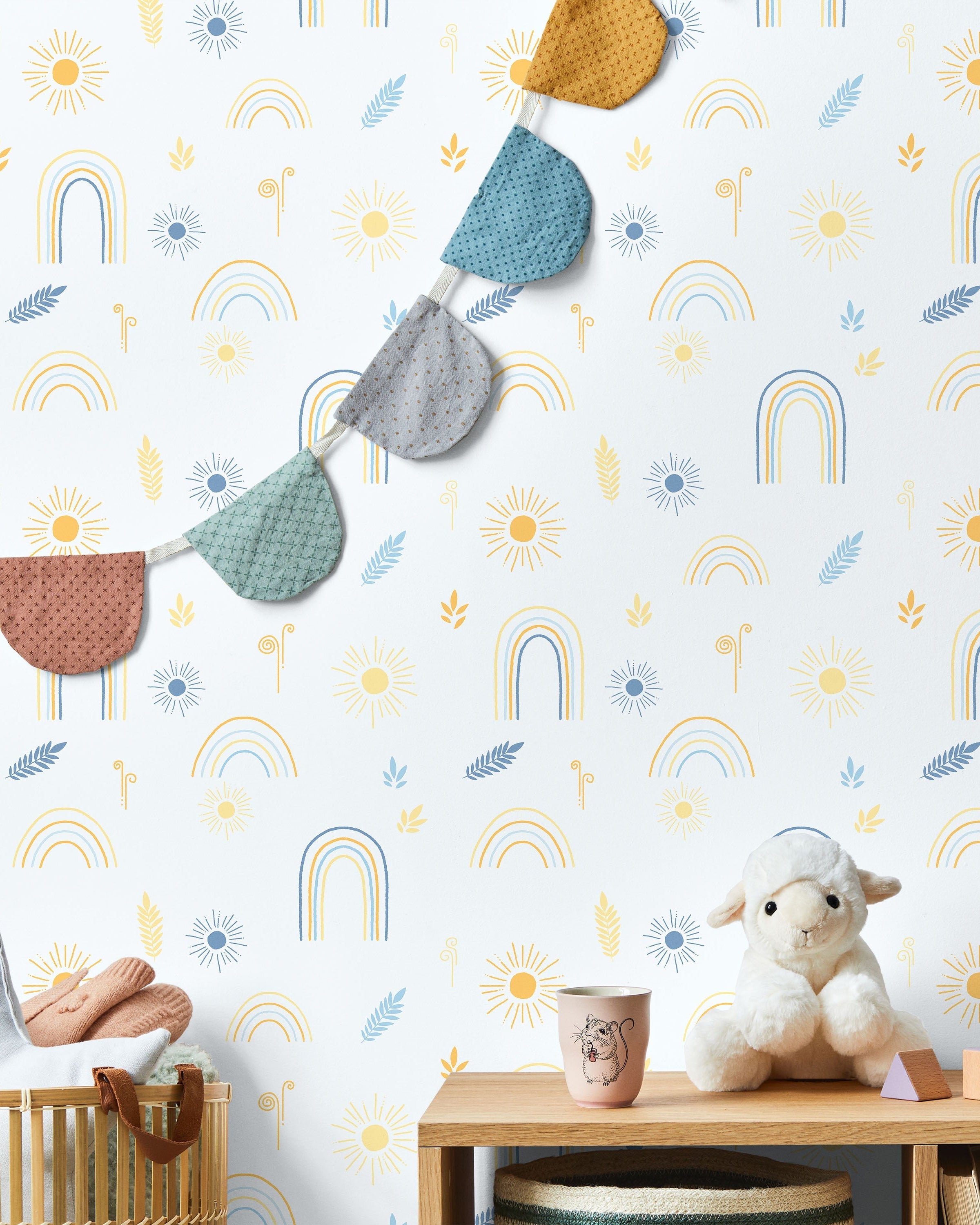 Child's Dreams Peel and Stick Wallpaper, Removable Wallpaper, Traditional Wallpaper - Pale Blue | DeccoPrint