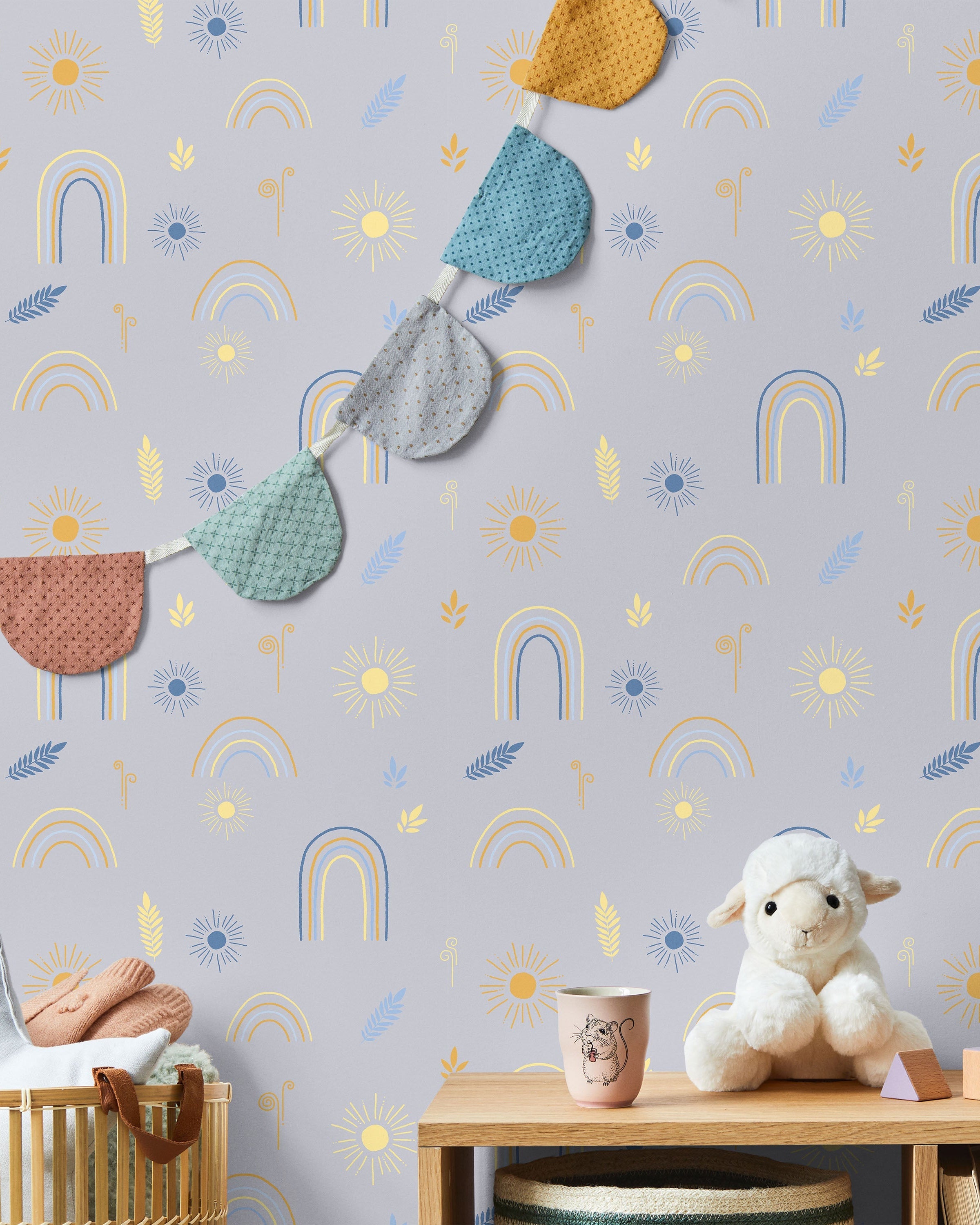 Child's Dreams Peel and Stick Wallpaper, Removable Wallpaper, Traditional Wallpaper - Soft Purple | DeccoPrint