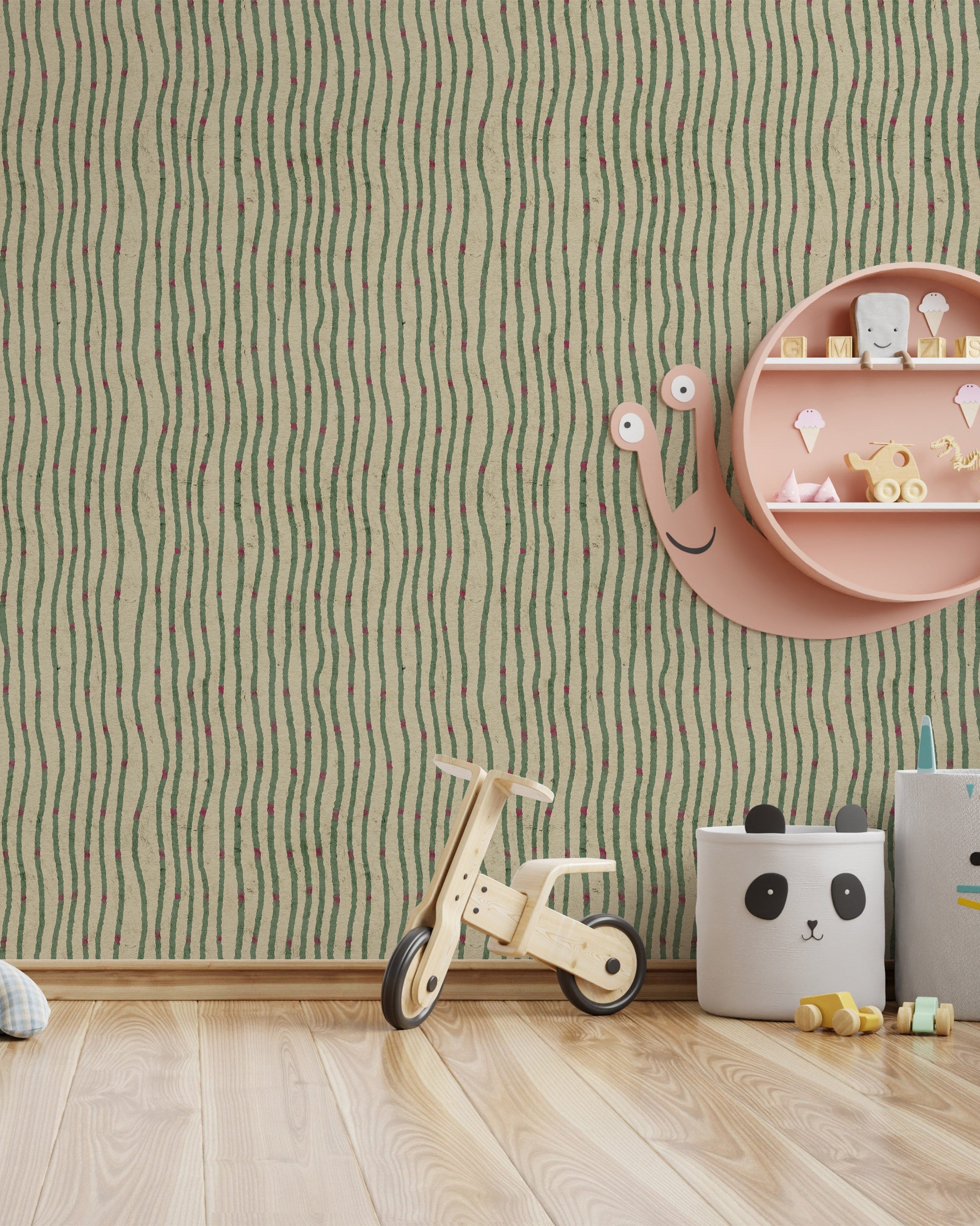 Furuya Korin x Edo Stream Peel and Stick Wallpaper, Removable Wallpaper, Traditional Wallpaper - Rustic Sage | DeccoPrint