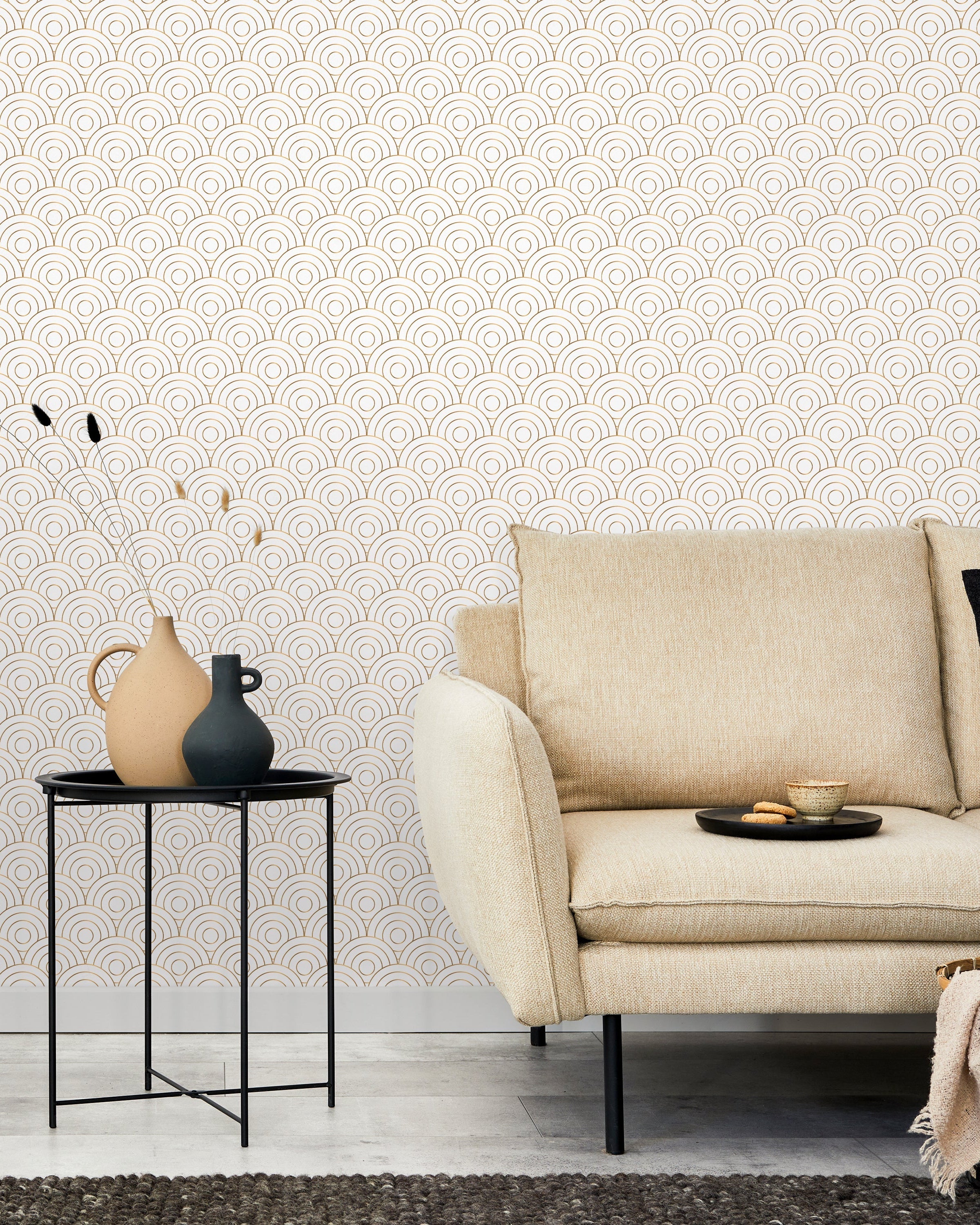 Deco Circles Peel and Stick Wallpaper, Removable Wallpaper, Traditional Wallpaper | DeccoPrint