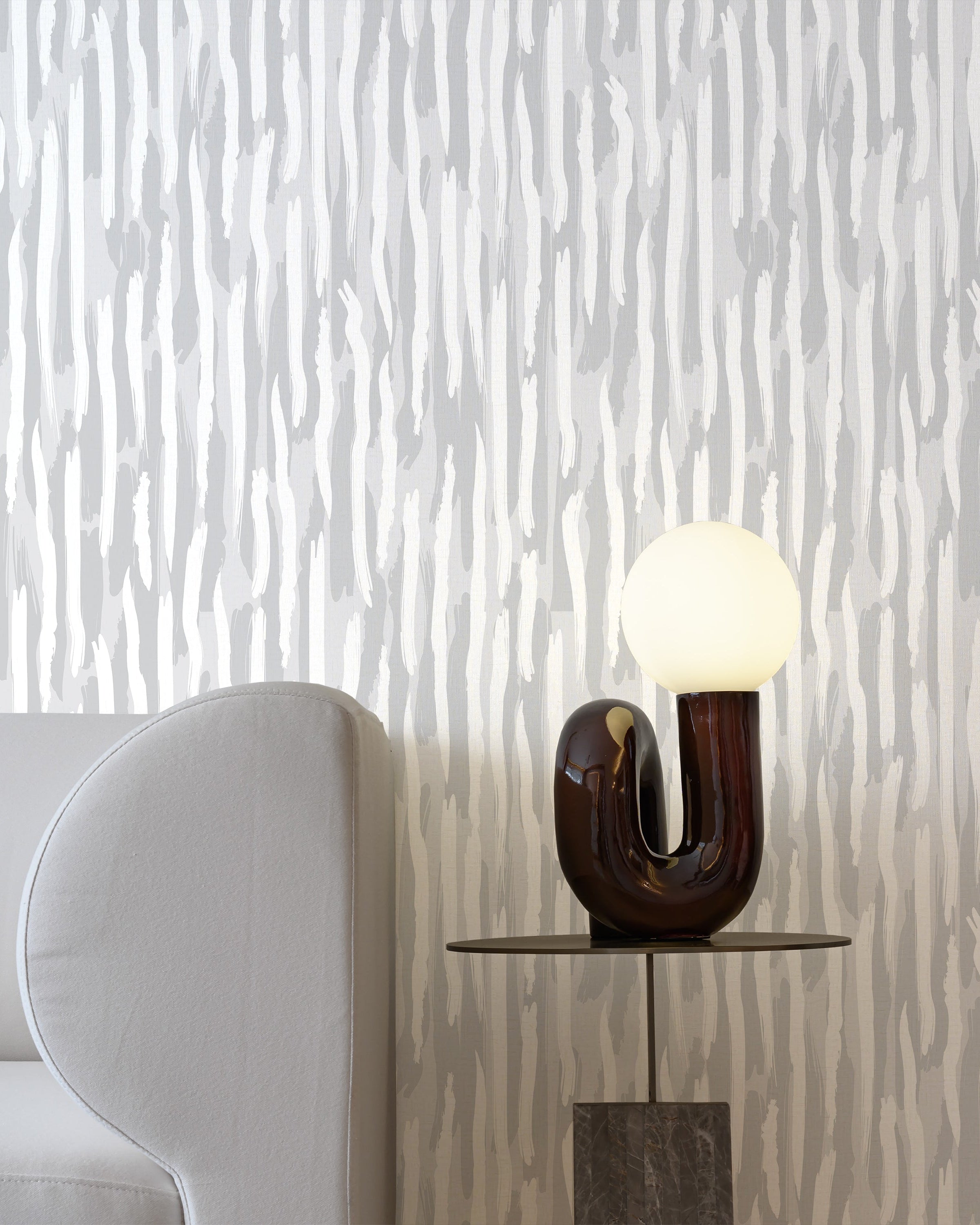 Brush Palette Peel and Stick Wallpaper, Removable Wallpaper, Traditional Wallpaper - Gray | DeccoPrint