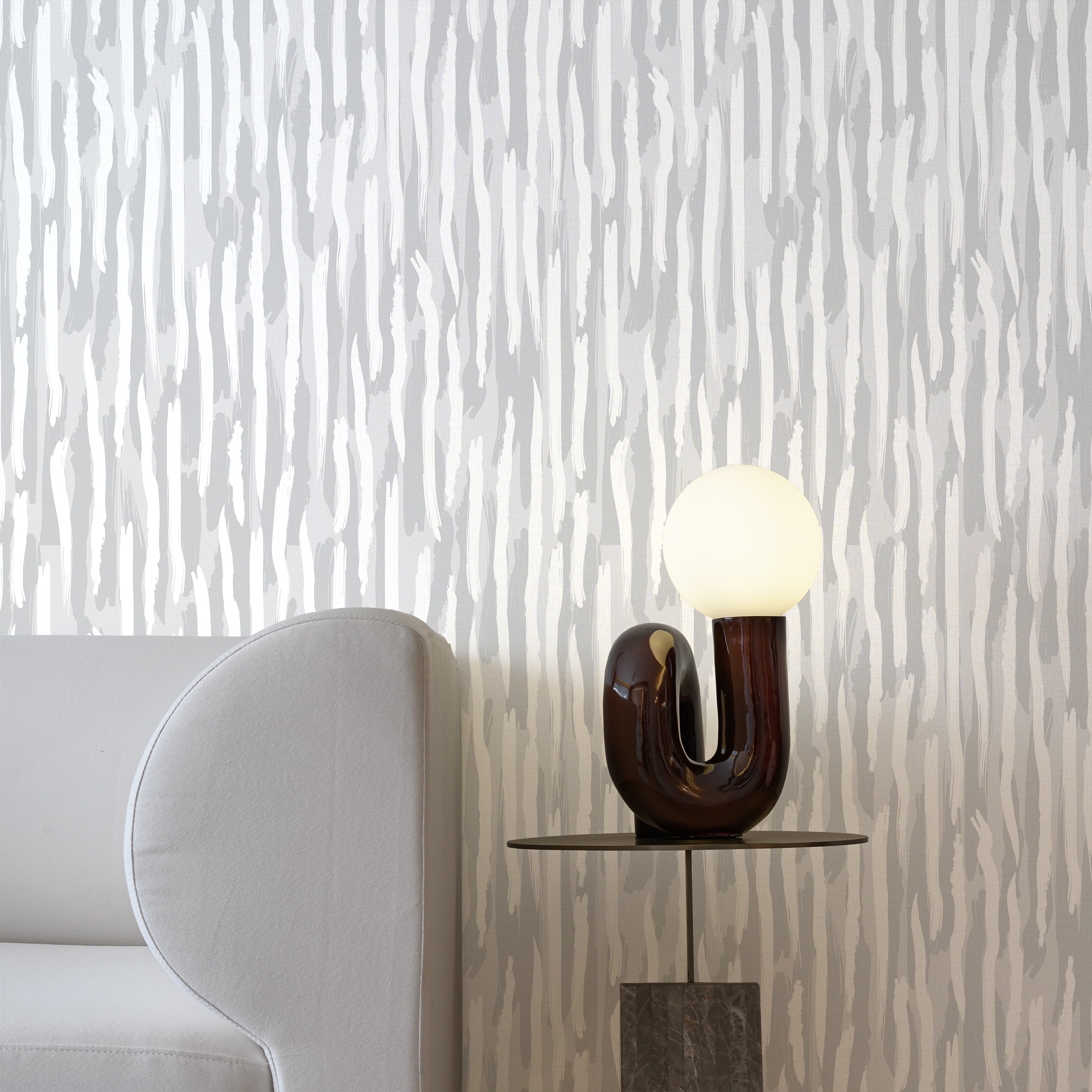 Brush Palette Peel and Stick Wallpaper, Removable Wallpaper, Traditional Wallpaper - Gray | DeccoPrint