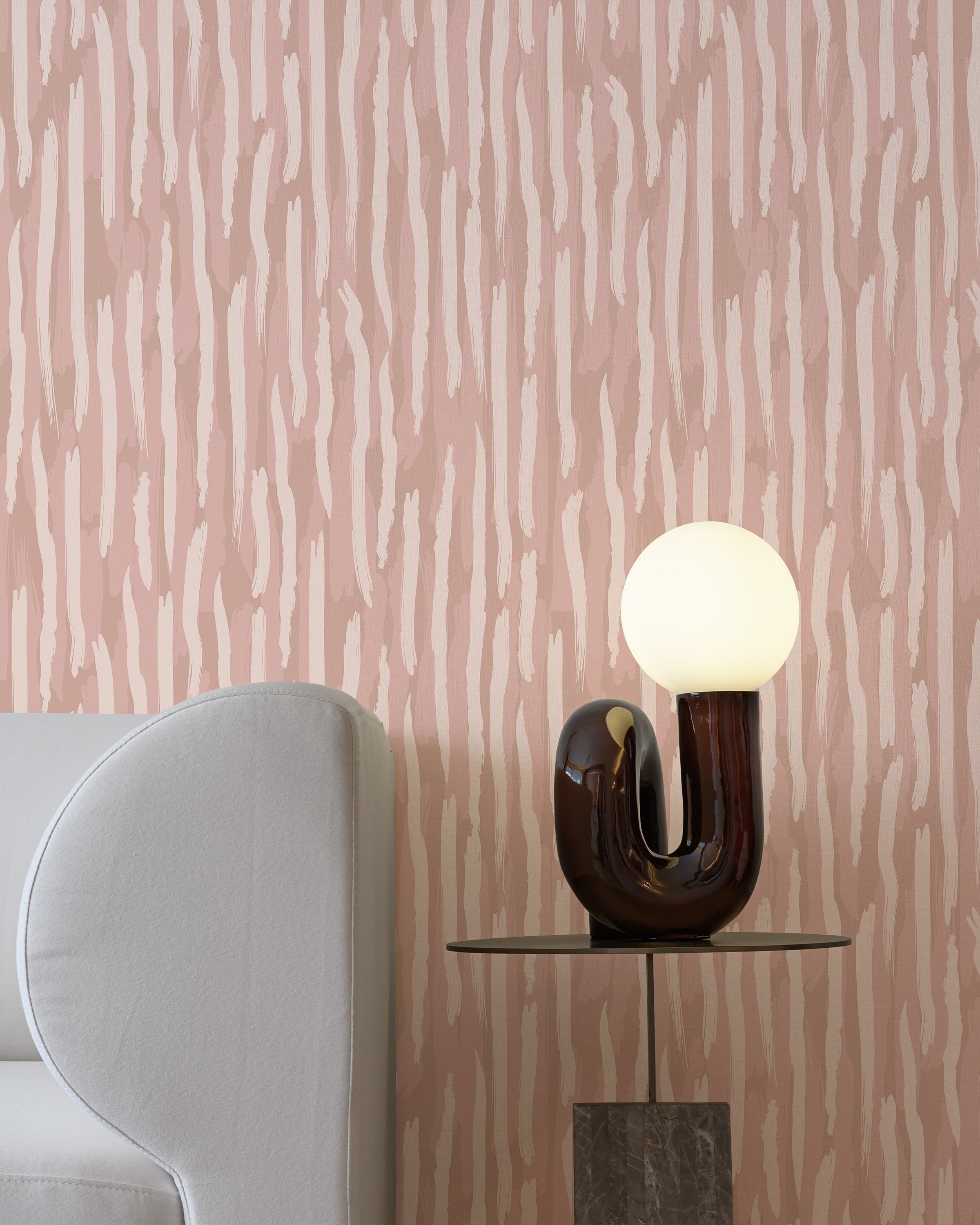 Brush Palette Peel and Stick Wallpaper, Removable Wallpaper, Traditional Wallpaper - Pink | DeccoPrint