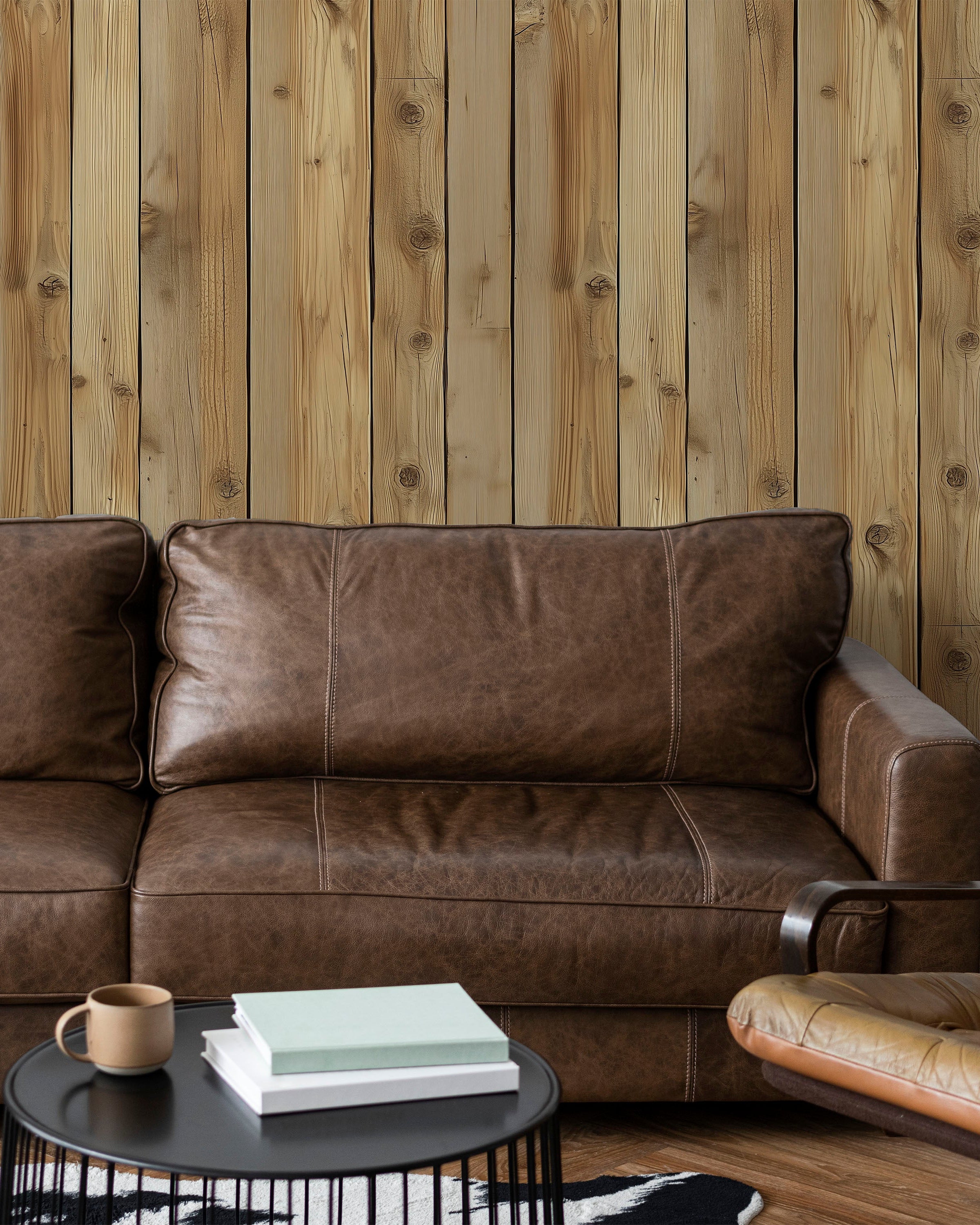 Rustic Boards Peel and Stick Wallpaper, Removable Wallpaper, Traditional Wallpaper - Natural Pine | DeccoPrint