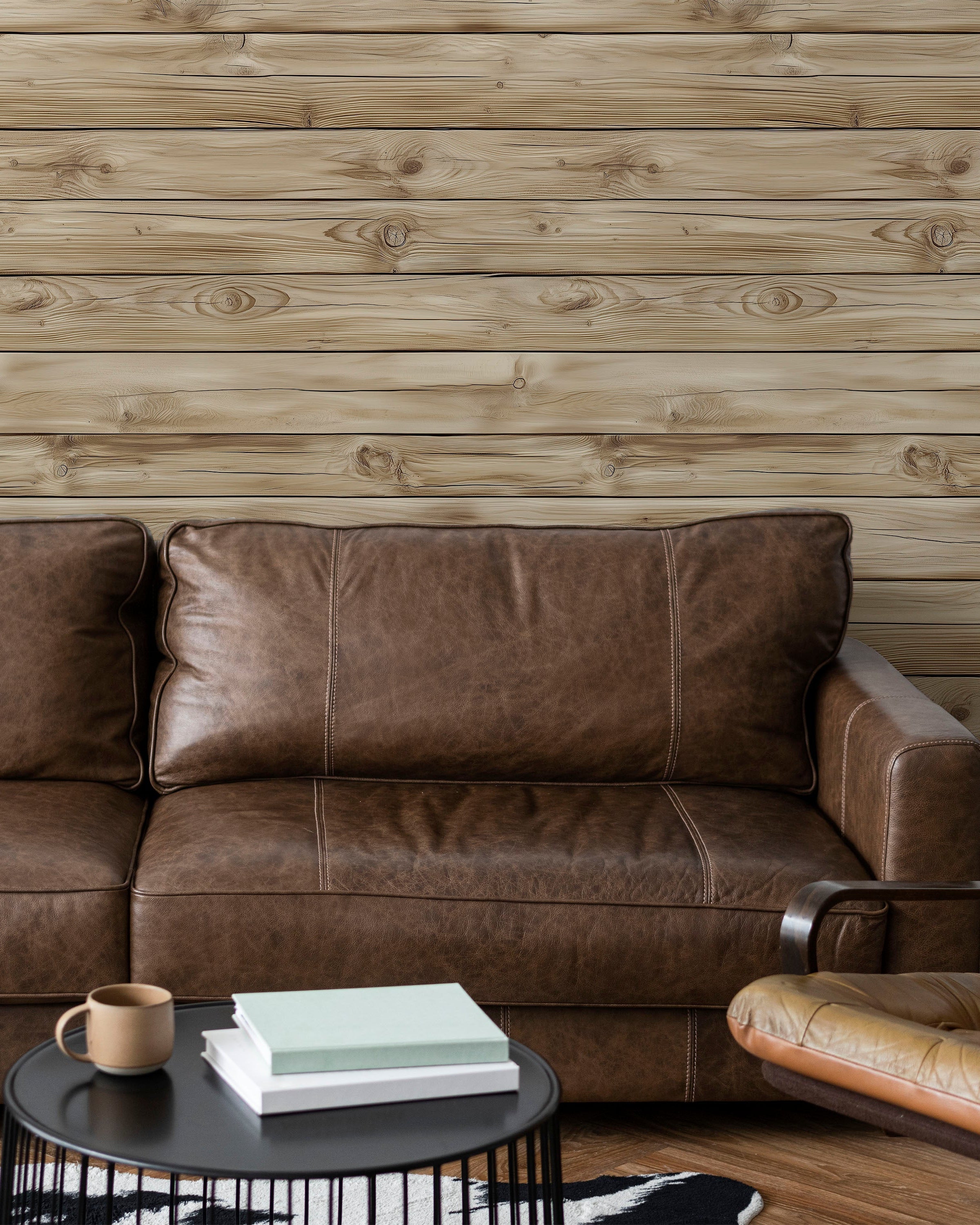 Rustic Boards Peel and Stick Wallpaper, Removable Wallpaper, Traditional Wallpaper - Light Oak | DeccoPrint