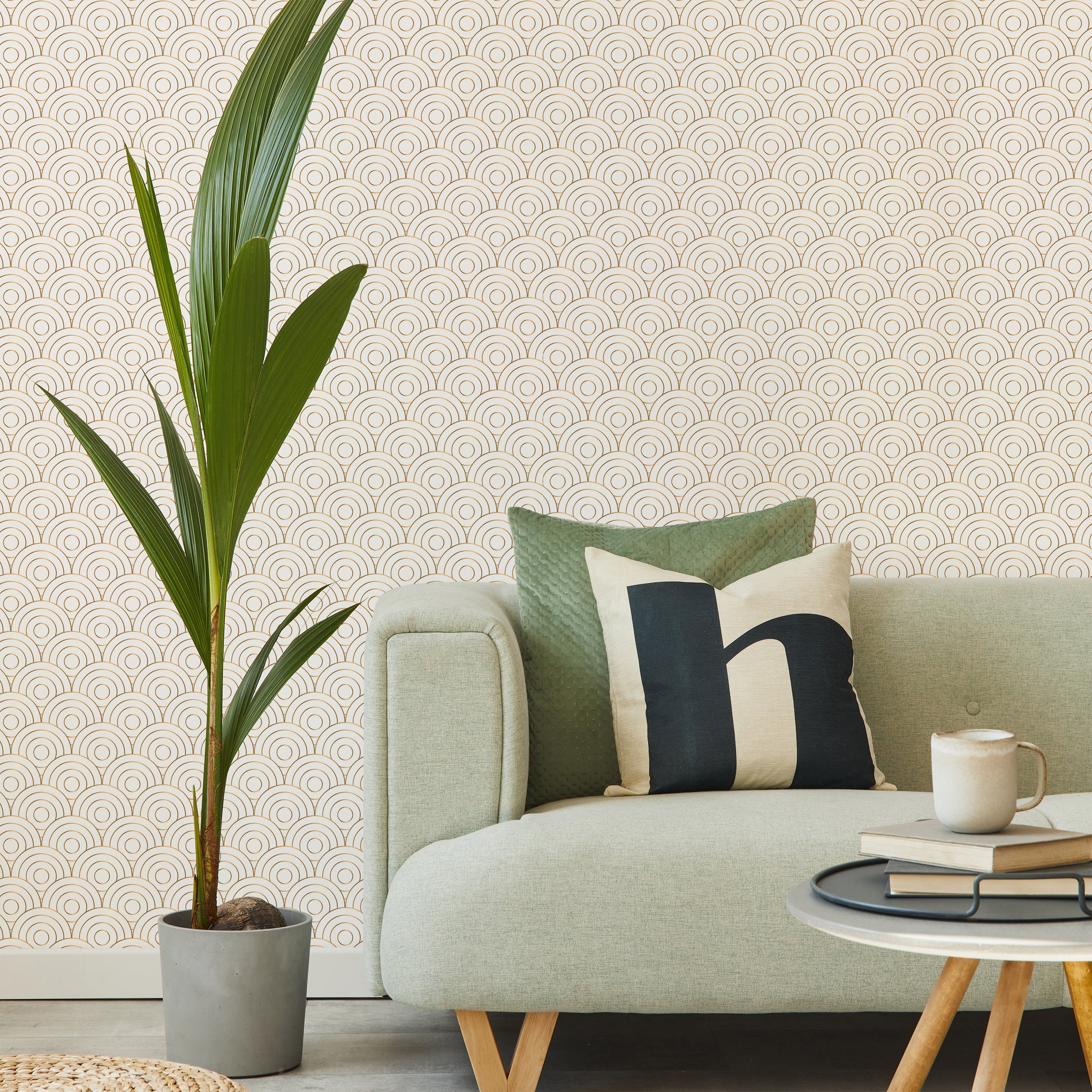 Deco Circles Peel and Stick Wallpaper, Removable Wallpaper, Traditional Wallpaper | DeccoPrint