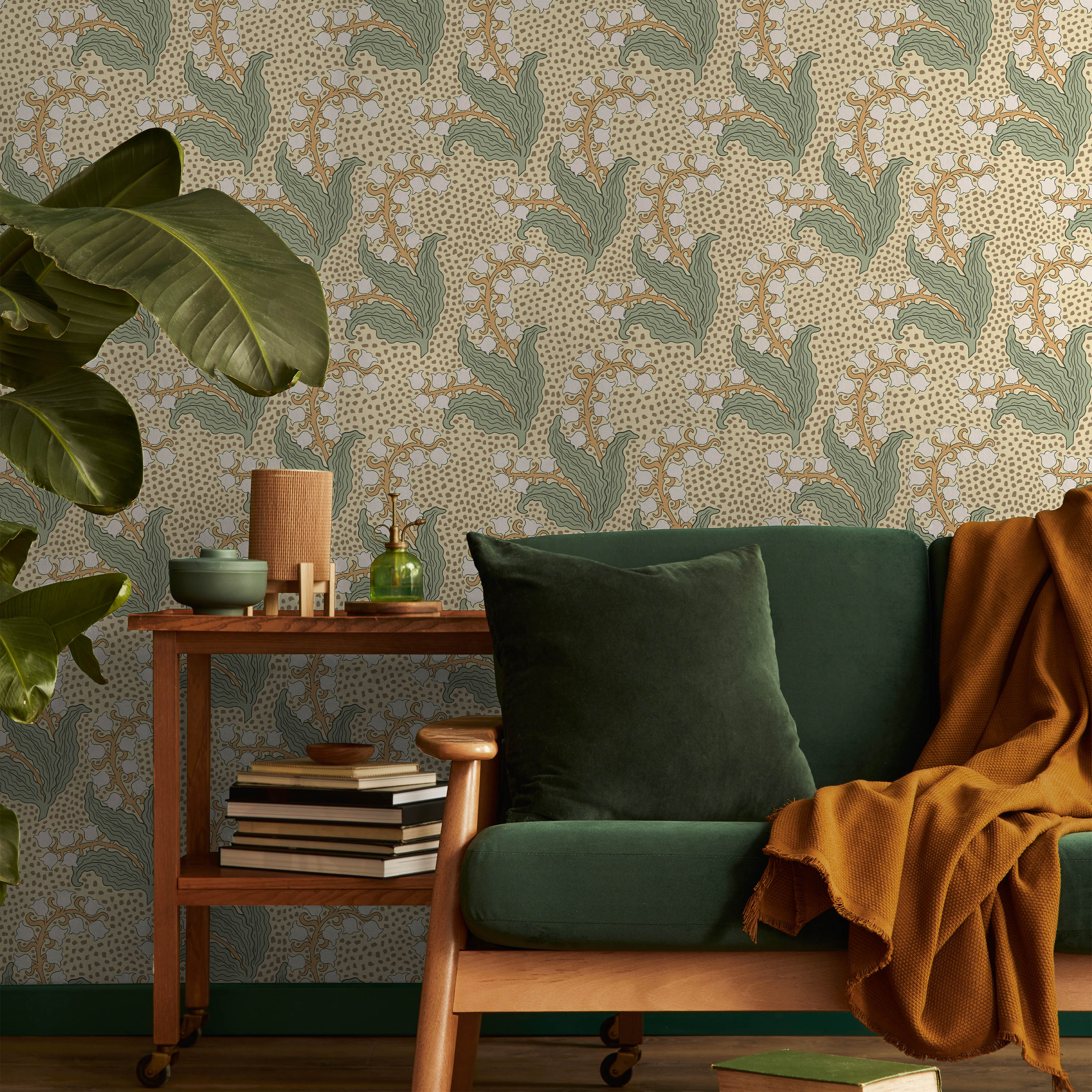 Maurice Pillard Verneuil x Lily of the Valley Peel and Stick Wallpaper, Removable Wallpaper, Traditional Wallpaper | DeccoPrint