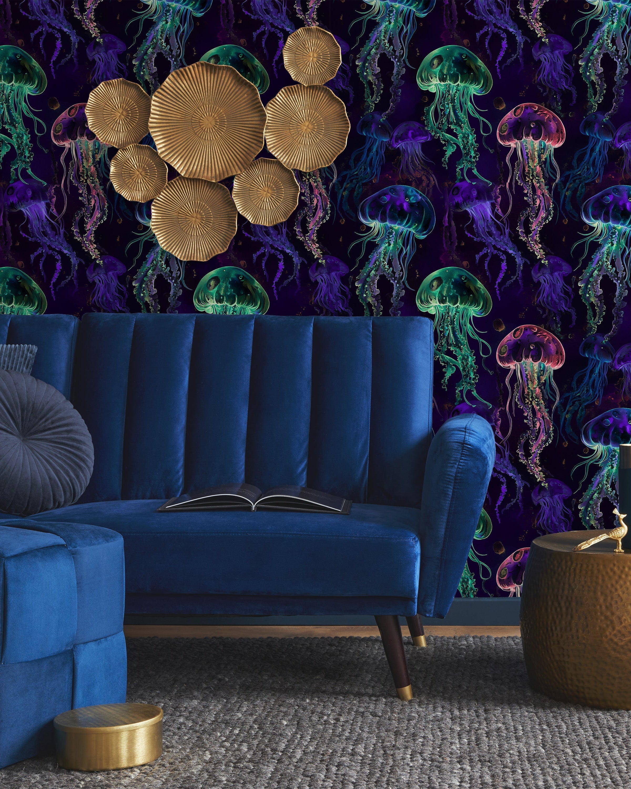 Magic Jellyfish Peel and Stick Wallpaper, Removable Wallpaper, Traditional Wallpaper | DeccoPrint
