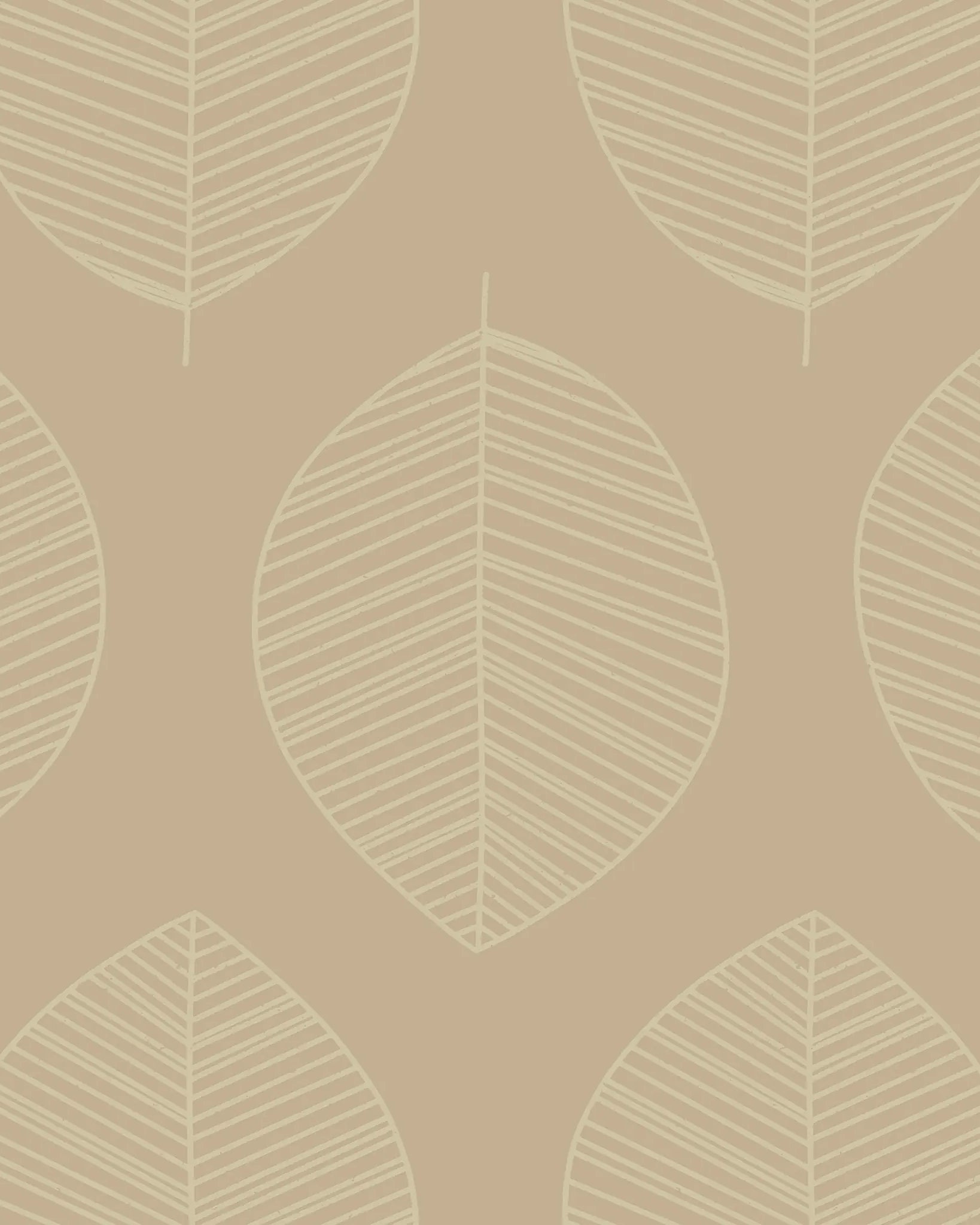 Beige leaf pattern on a beige background