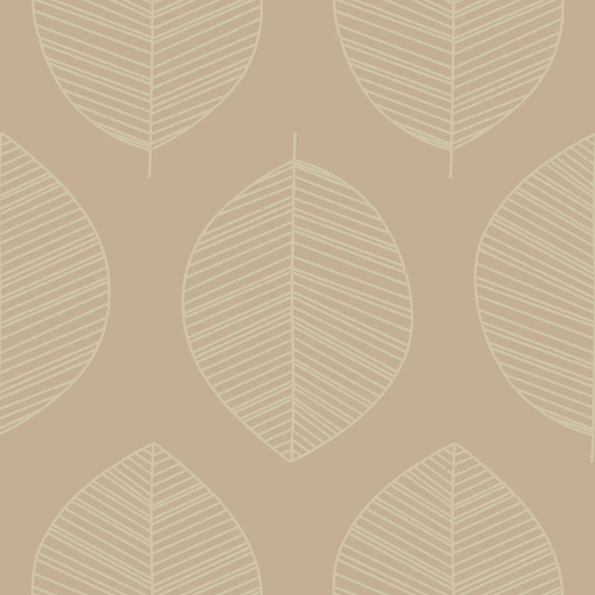 Beige leaf pattern on a beige background