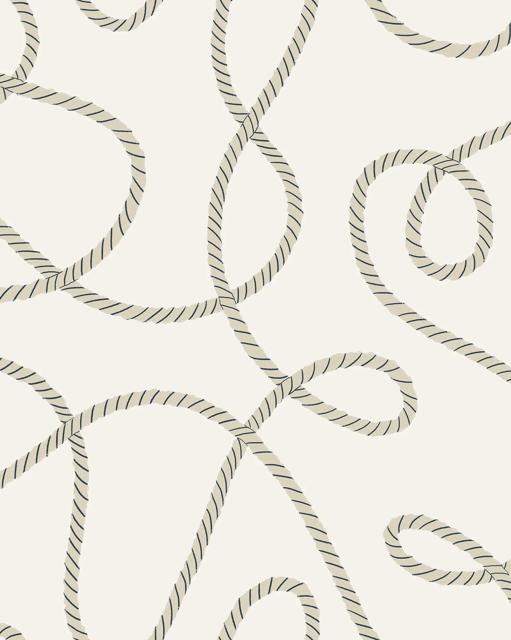 Decorative pattern of interlocking loops on a white background